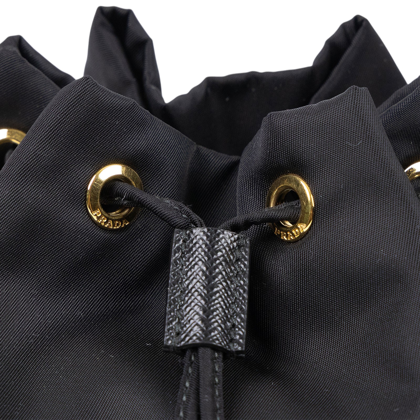 普拉達 PRADA Duet Re-Nylon 水桶袋 1BH038_RV44 黑尼龍水桶包 防塵袋