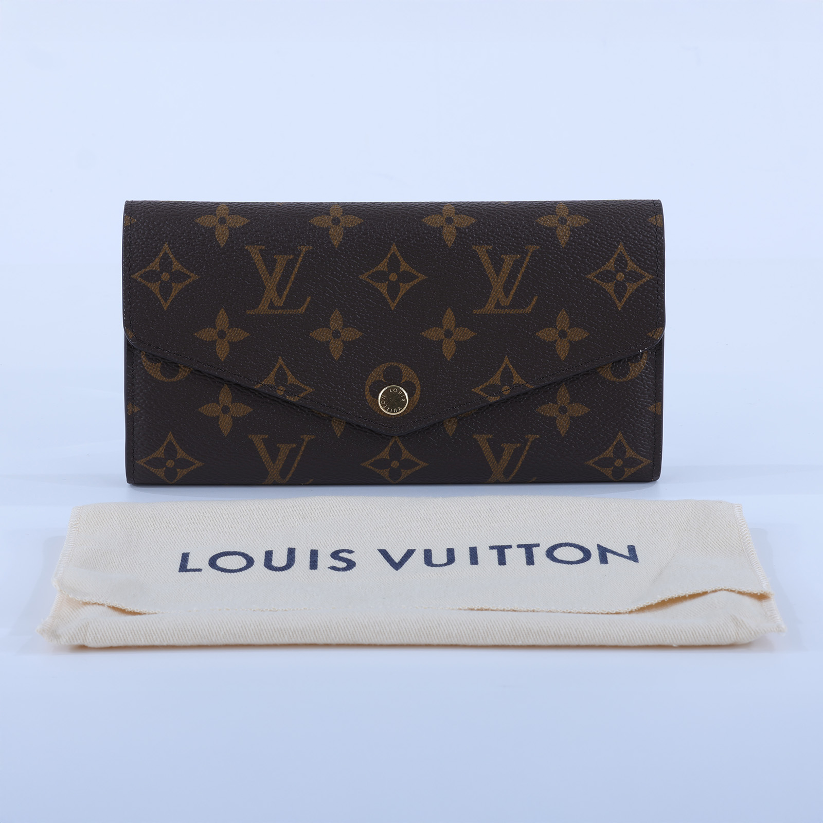 路易威登 LOUIS VUITTON Sarah 錢包 口蓋長夾 棕色 M60531 晶片款 原花SARAH 長夾 防塵袋