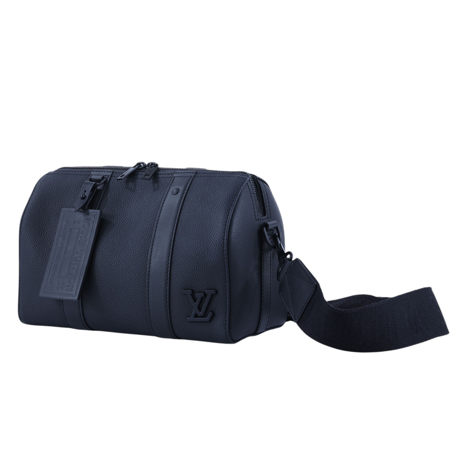 路易威登 LOUIS VUITTON City Keepall 肩背 波士頓包 黑色 M59255 晶片款  原廠盒子/防塵袋/購買證明