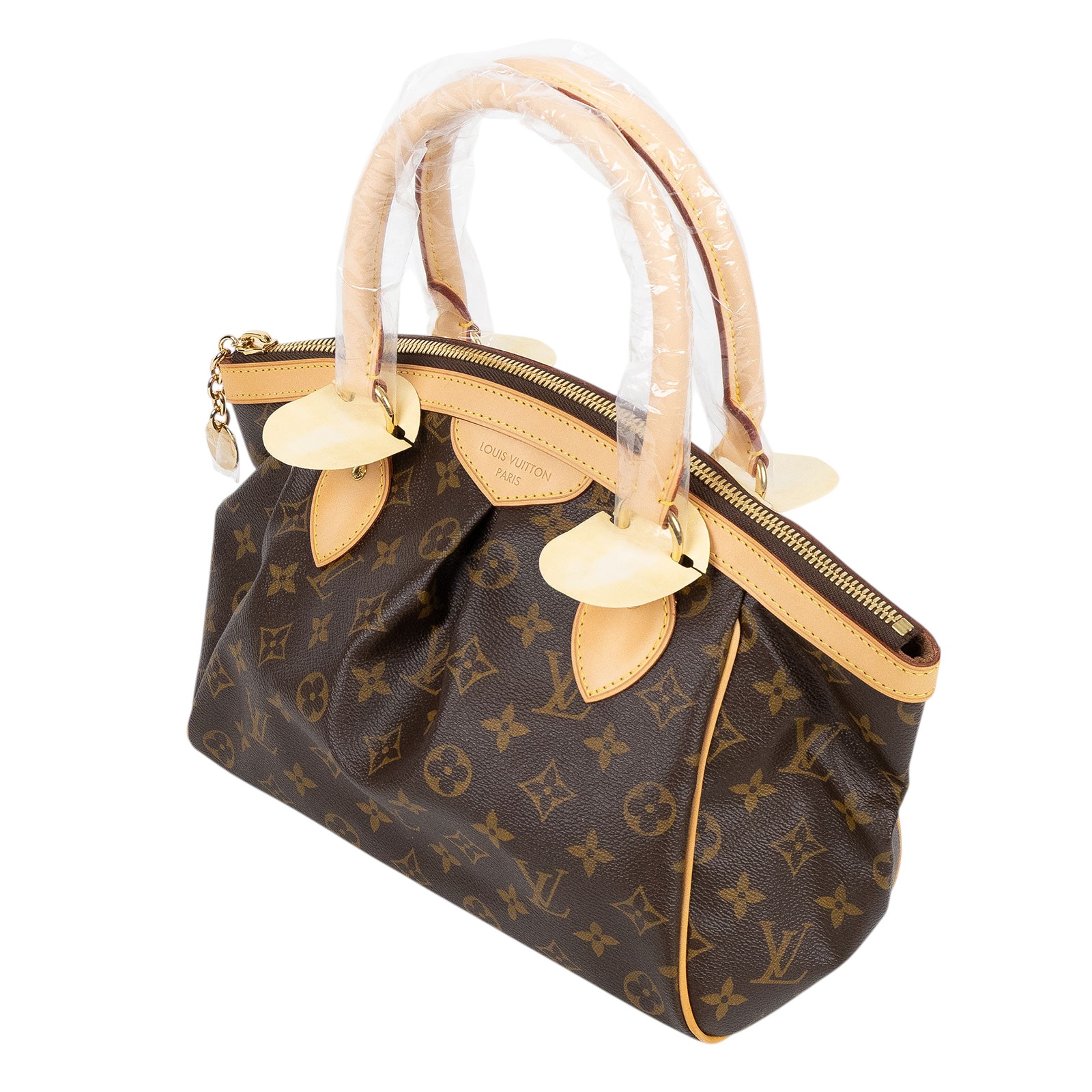 路易威登 LOUIS VUITTON Tivoli PM 經典帆布 M40143 棕原花帆布 Tivoli PM 手提包 防塵袋/購買證明
