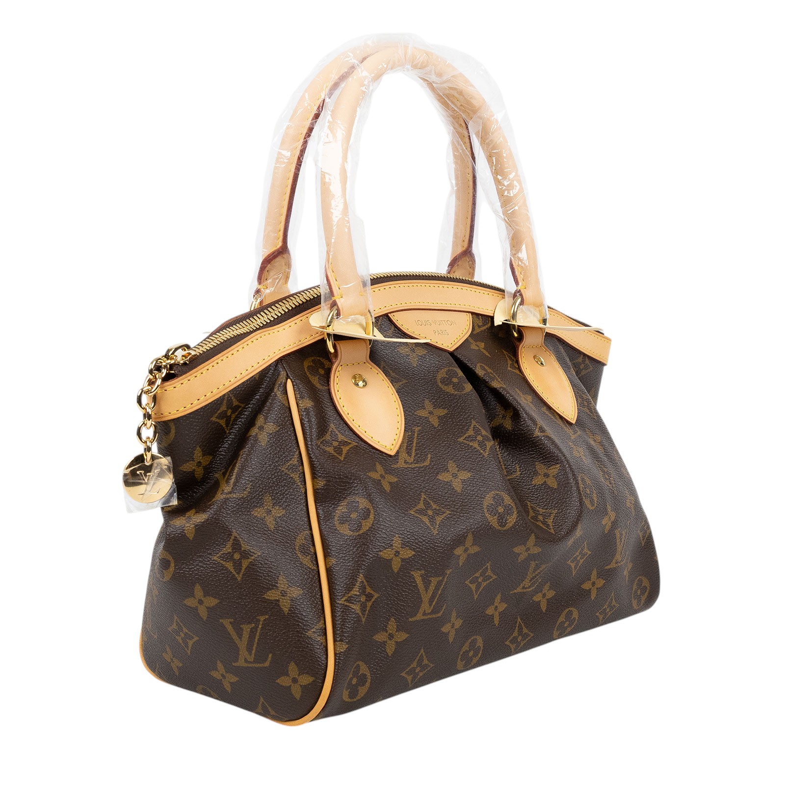 路易威登 LOUIS VUITTON Tivoli PM 經典帆布 M40143 棕原花帆布 Tivoli PM 手提包 防塵袋/購買證明