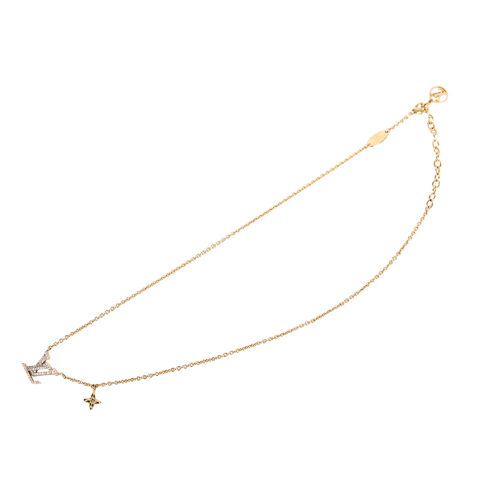 路易威登 LOUIS VUITTON LV Iconic 項鏈 金色 M00596 水鑽ICONIC項鍊 無附屬品