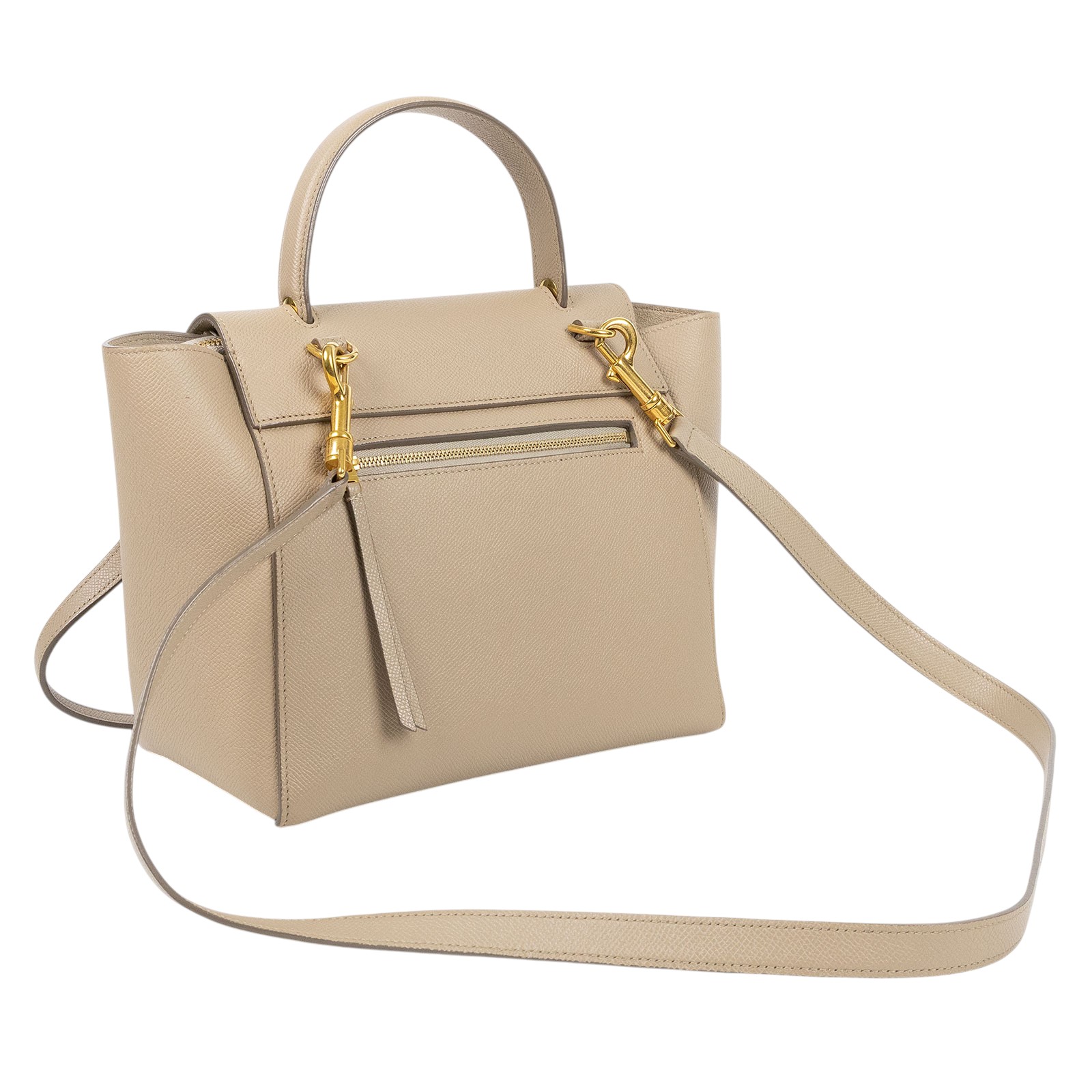 思琳 CELINE Belt 珠地小牛皮 小巧型 肩背 手提 鯰魚包  189153ZVA 奶茶鯰魚包 無附屬品
