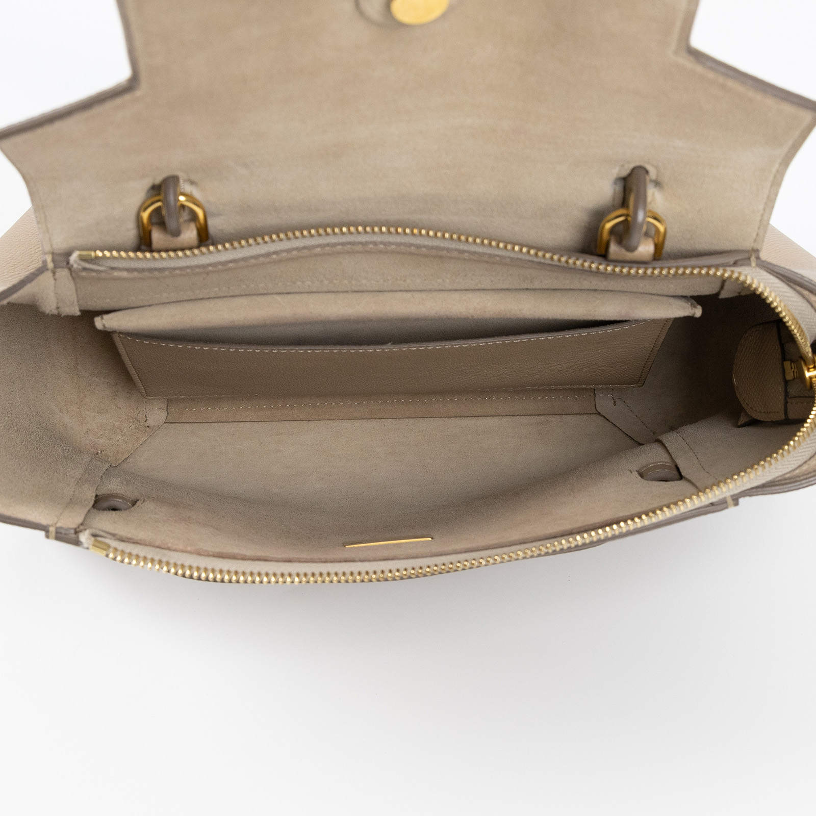 思琳 CELINE Belt 珠地小牛皮 小巧型 肩背 手提 鯰魚包  189153ZVA 奶茶鯰魚包 無附屬品