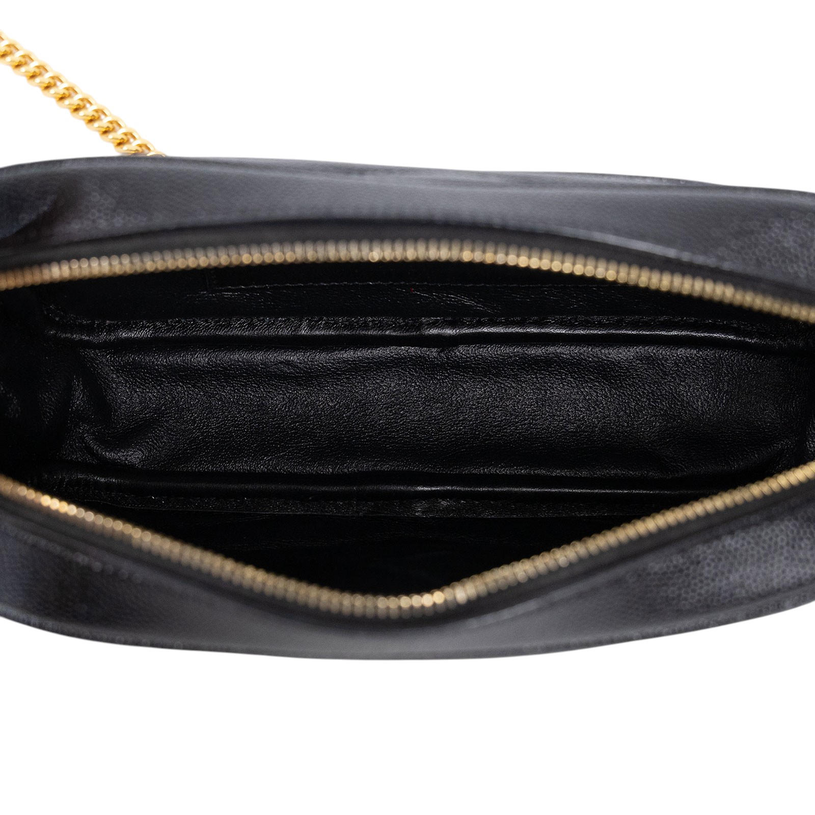 聖羅蘭 YSL SAINT LAURENT Lou 迷你 鏈條 斜跨包 金色五金 6125791GF01 黑金流蘇相機包 防塵袋