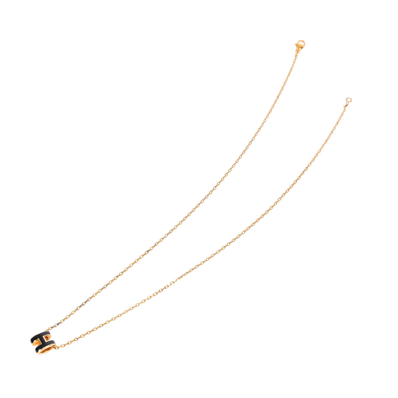 愛馬仕 Hermes Mini Pop H 墜飾 黑色 H147992Fv03 黑金色MINI POP H 項鍊 原廠盒子/防塵袋