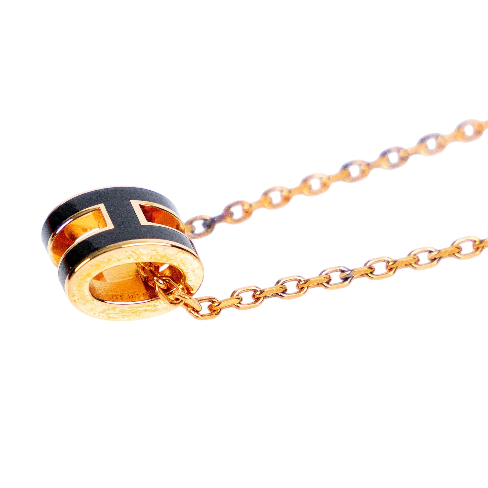 愛馬仕 Hermes Mini Pop H 墜飾 黑色 H147992Fv03 黑金色MINI POP H 項鍊 原廠盒子/防塵袋