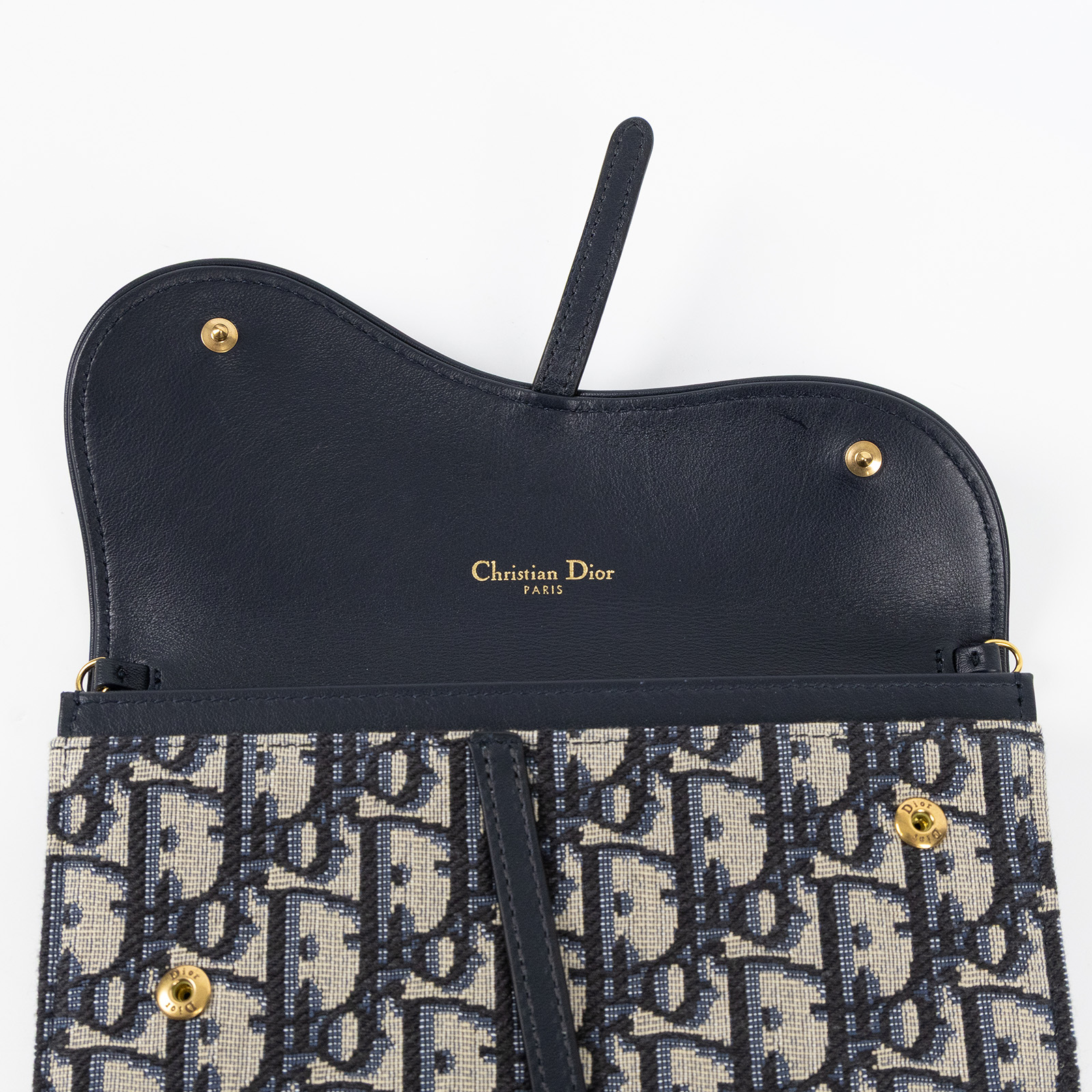 迪奧 CHRISTIAN DIOR Saddle 長型 鏈帶 銀包 肩背 錢包 長夾 S5614CTZQ 老花SADDLE WOC 防塵袋