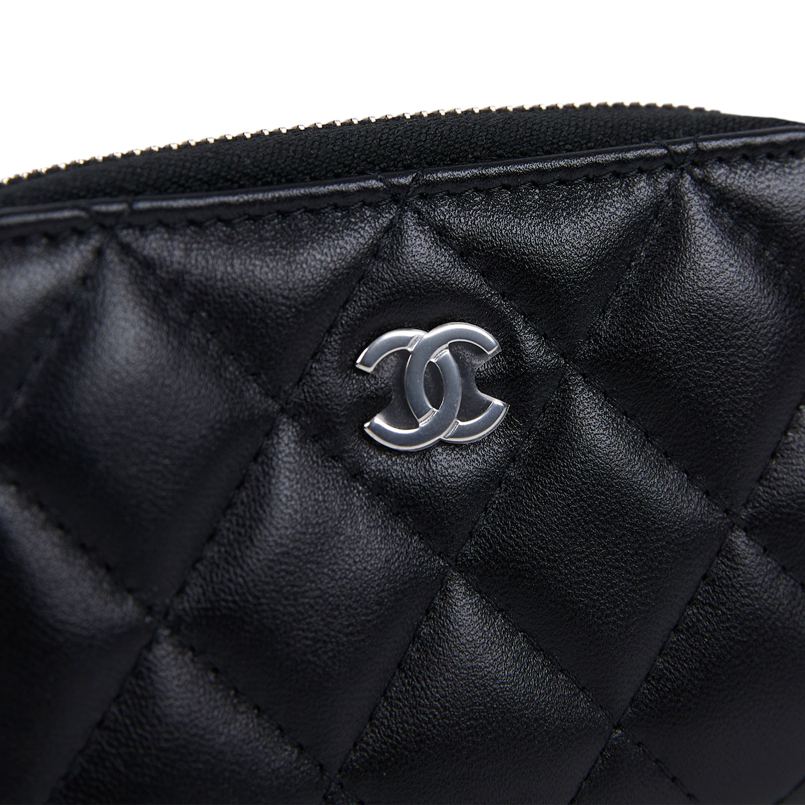 香奈兒 CHANEL 經典 拉鏈 零錢包 錢包 卡夾 AP0216 黑銀羊拉鍊零錢包 原廠盒子/防塵袋