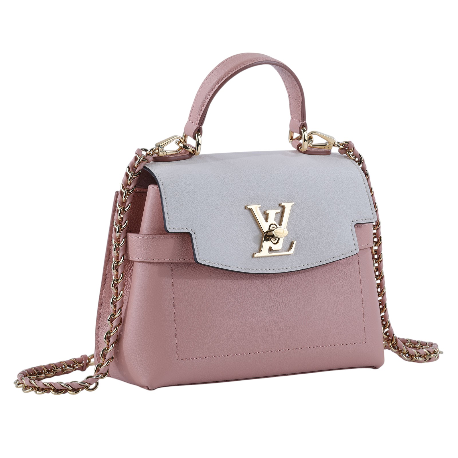 路易威登 LOUIS VUITTON LockMe Ever Mini Green/White 小牛皮 手提 斜背包 M22626 晶片款  原廠盒子/防塵袋/購買證明