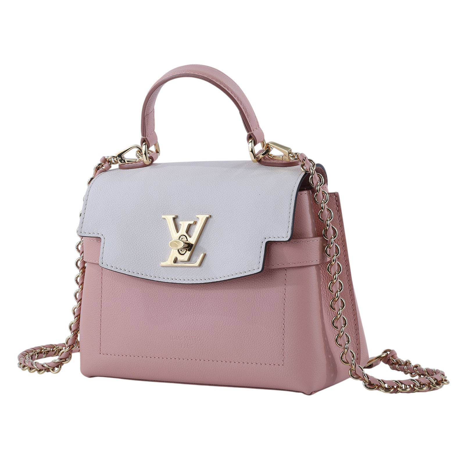 路易威登 LOUIS VUITTON LockMe Ever Mini Green/White 小牛皮 手提 斜背包 M22626 晶片款  原廠盒子/防塵袋/購買證明