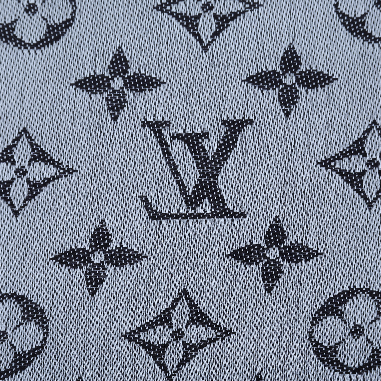 路易威登 LOUIS VUITTON Monogram Denim 披肩 黑色 M71378  原廠盒子