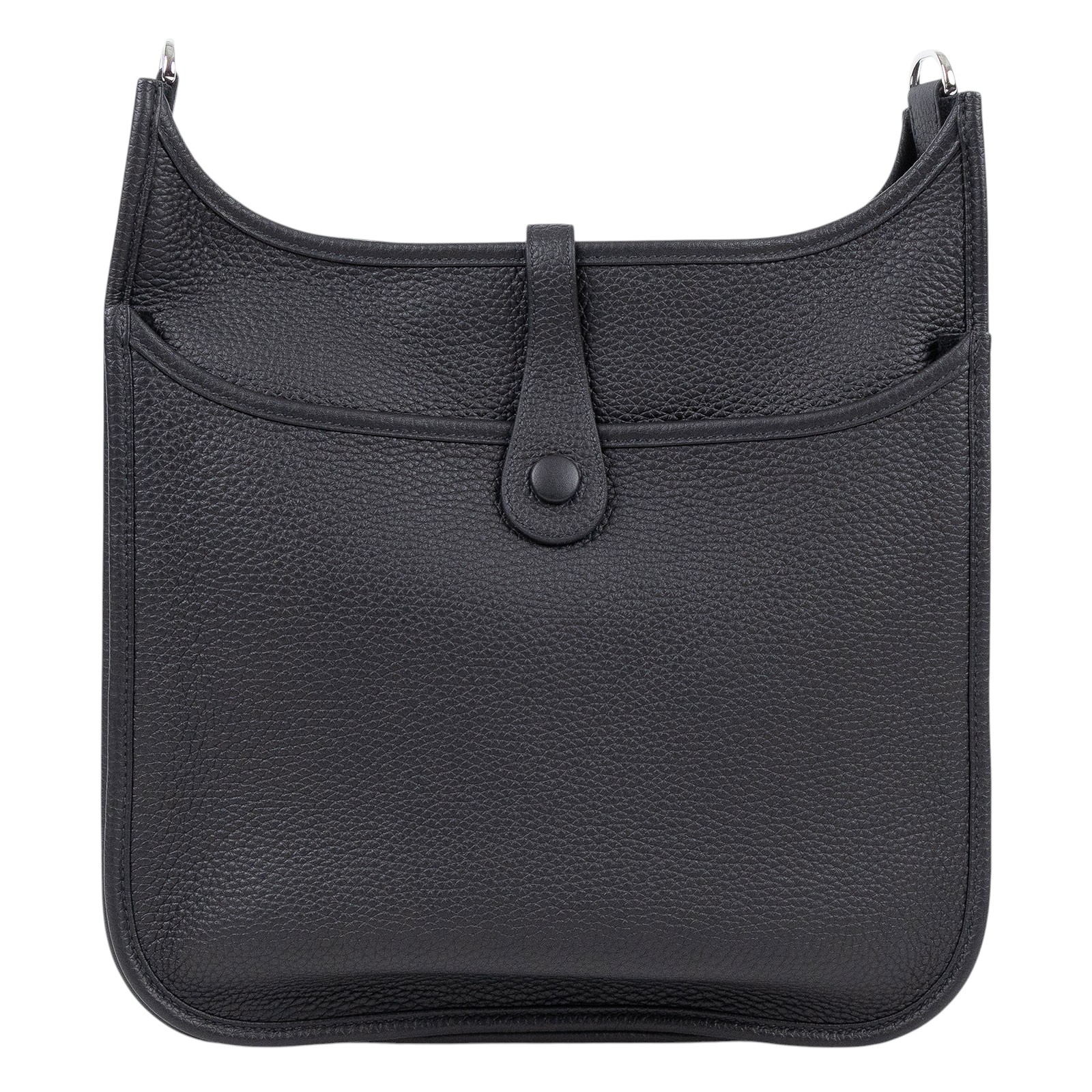愛馬仕 Hermès Evelyne Bag 伊芙琳包 29 馬蹄型 EV29 B刻 黑EVELYNE 29 背帶/原廠盒子/防塵袋/購買證明影本