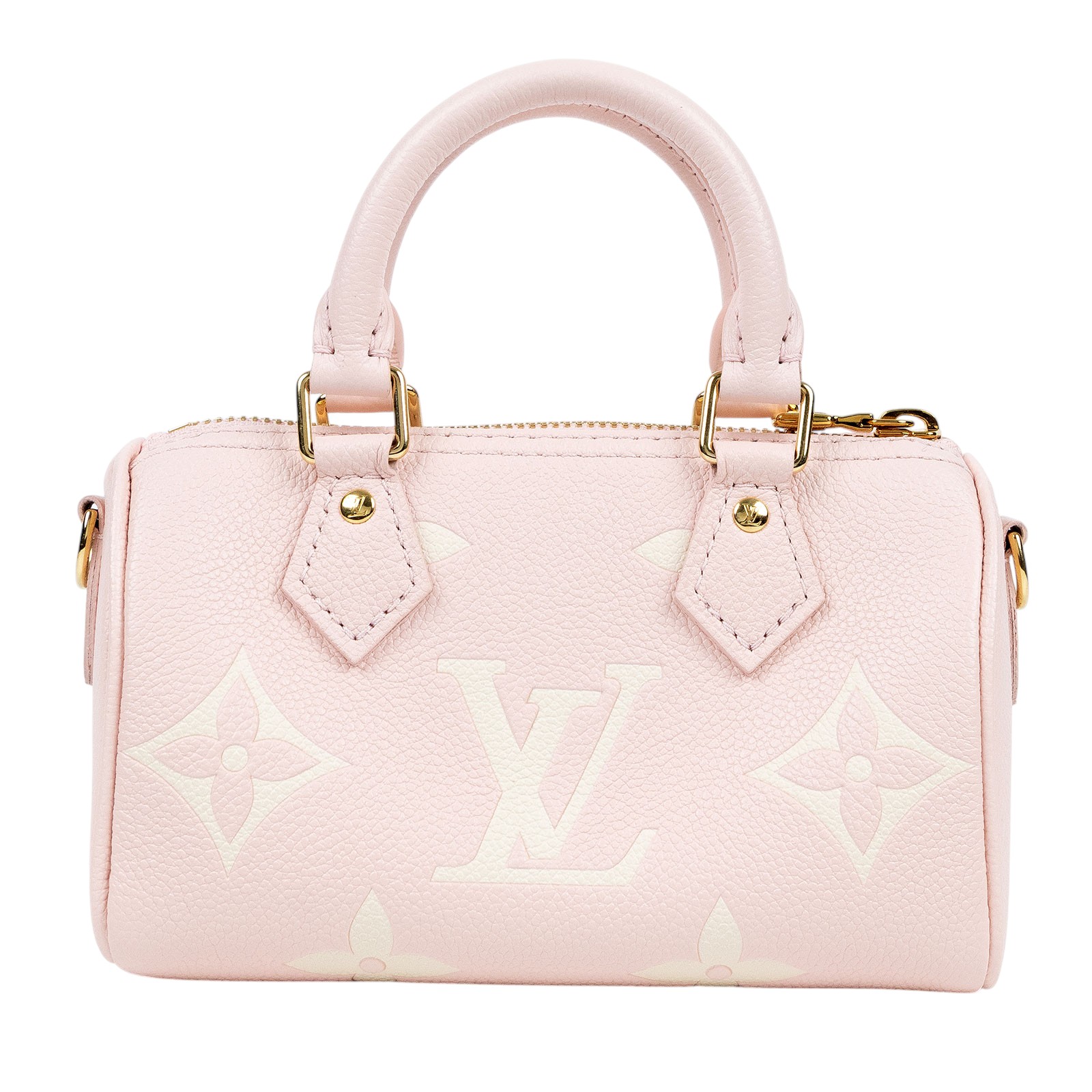 路易威登 LOUIS VUITTON Nano Speedy 手提 肩背包 Rose色 White Quartz色 M14226 晶片款  防塵袋/鍊帶