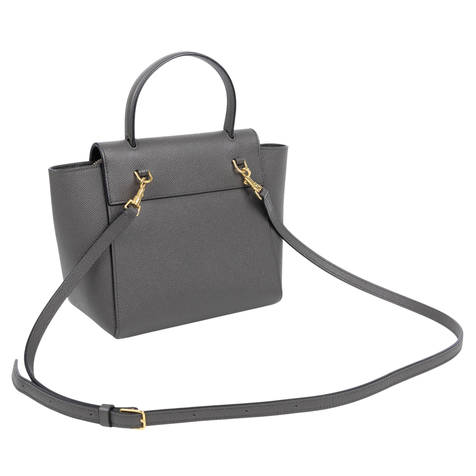 思琳 CELINE 珠地小牛皮 袖珍型 Belt 手袋 189003ZVA 深灰BELT鯰魚包 NANO 防塵袋