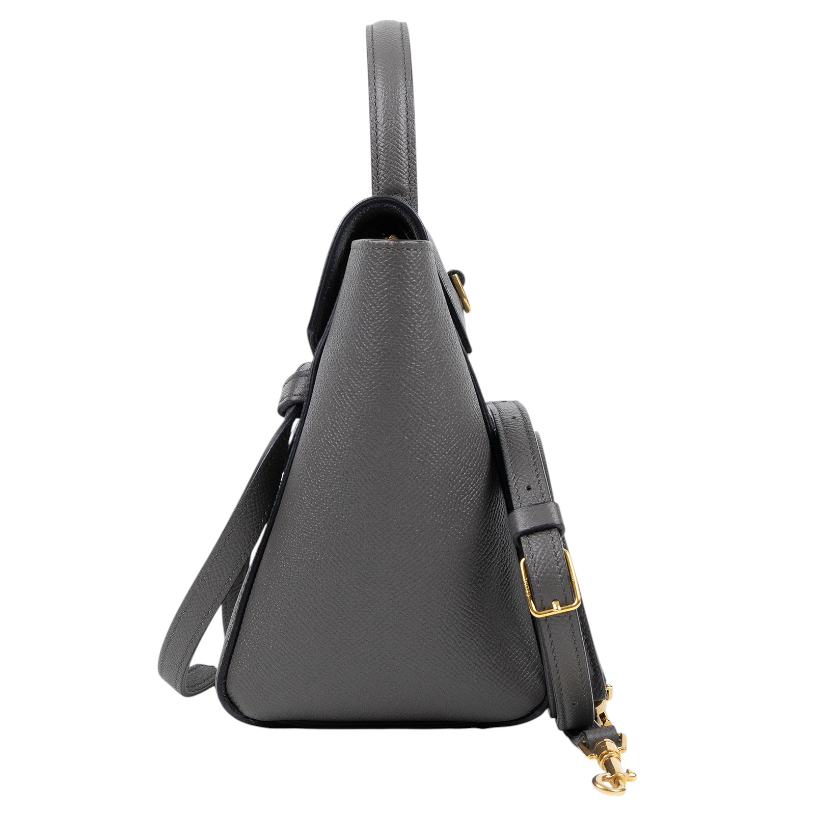 思琳 CELINE 珠地小牛皮 袖珍型 Belt 手袋 189003ZVA 深灰BELT鯰魚包 NANO 防塵袋