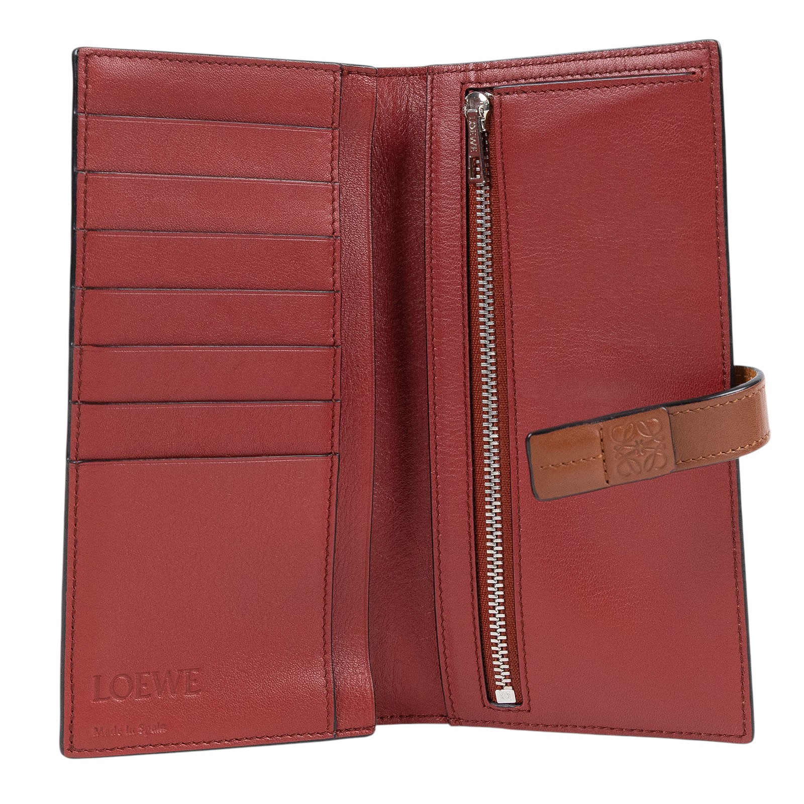 羅意威 LOEWE 粒面牛皮直式錢包 長夾 C660S40X01 咖啡長夾 防塵袋/原廠盒子