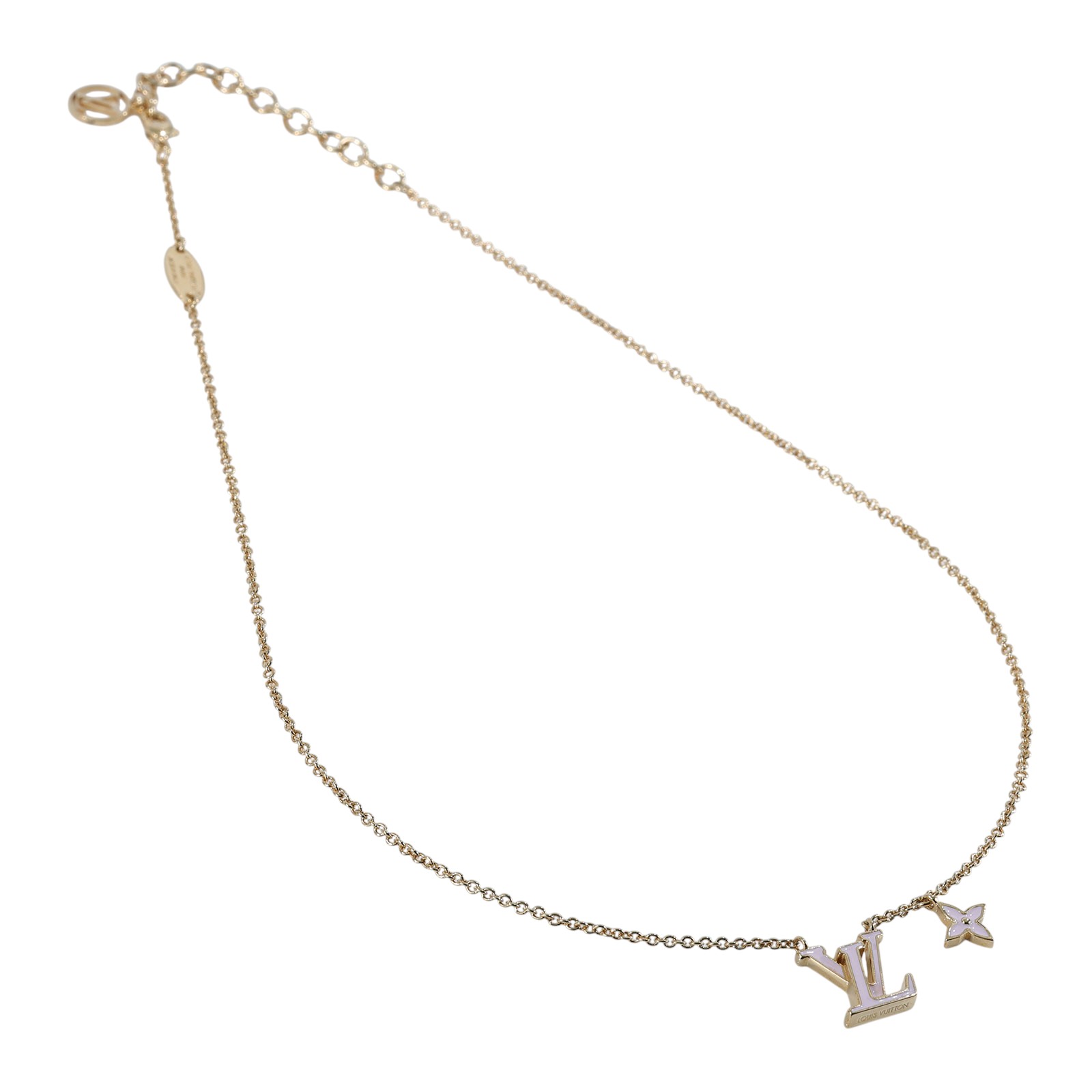 路易威登 LOUIS VUITTON LV Iconic 琺瑯項鏈 M01215 粉Iconic琺瑯項鍊 無附屬品