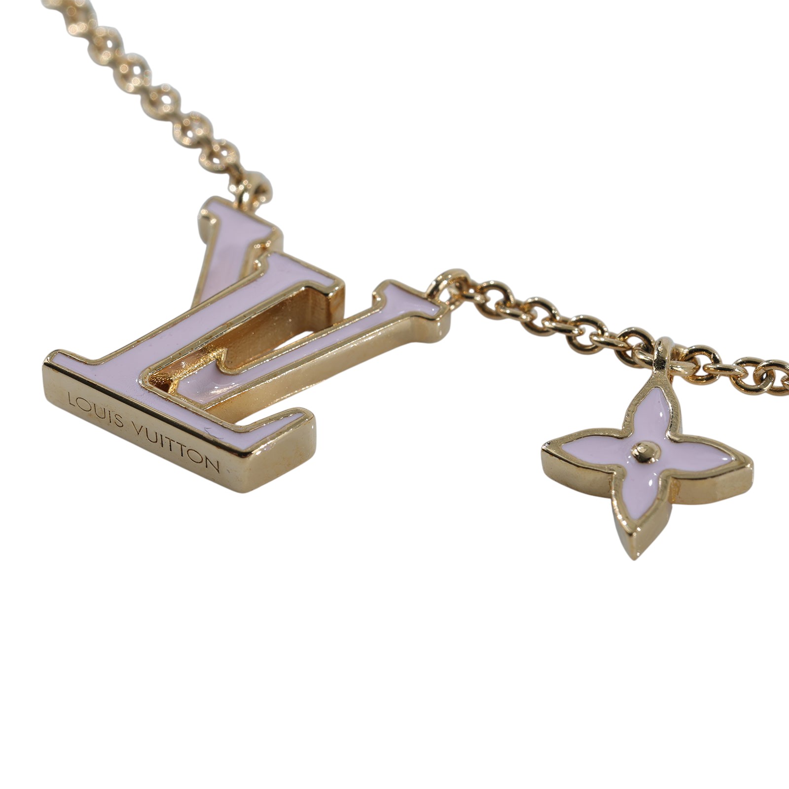 路易威登 LOUIS VUITTON LV Iconic 琺瑯項鏈 M01215 粉Iconic琺瑯項鍊 無附屬品