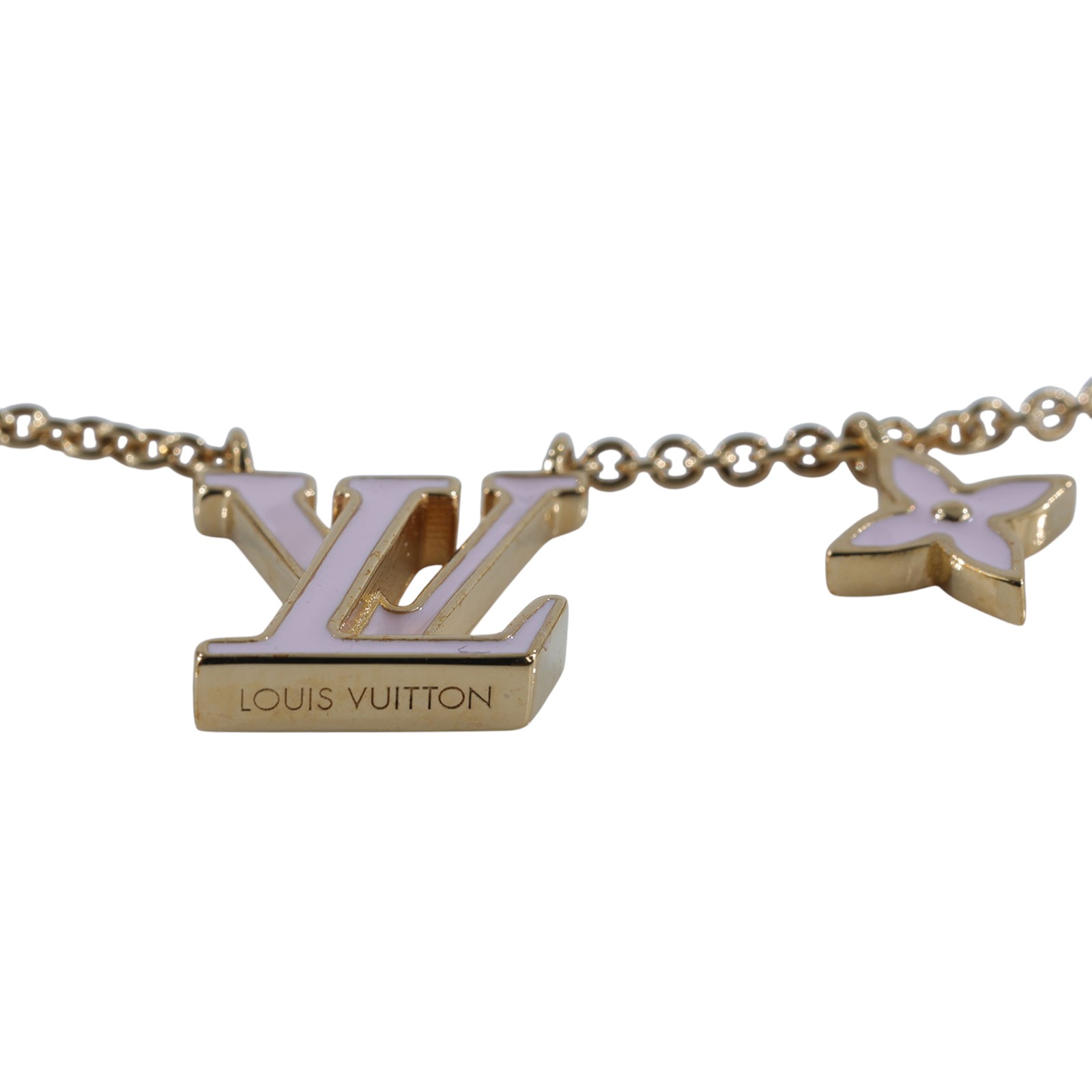 路易威登 LOUIS VUITTON LV Iconic 琺瑯項鏈 M01215 粉Iconic琺瑯項鍊 無附屬品