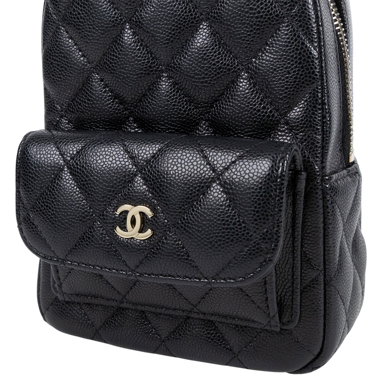 香奈兒 CHANEL 經典 迷你 後背包 AP3753 B10583 晶片款 黑金荔枝迷你後背包 原廠盒子/防塵袋/購買證明