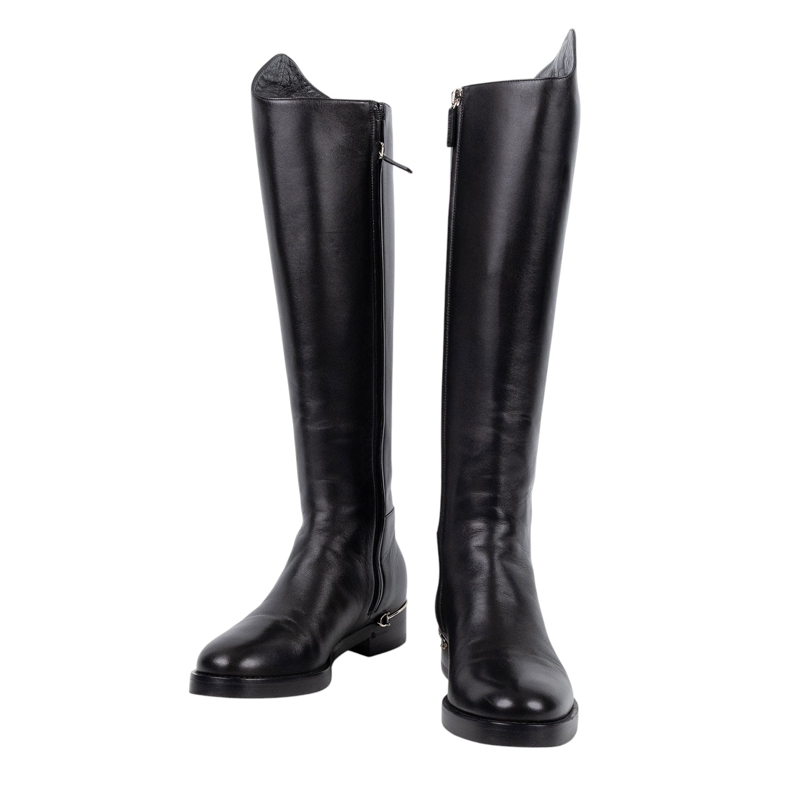 古馳 GUCCI Horsebit 長靴 333058 BK000_355 黑長靴 原廠盒子/防塵袋