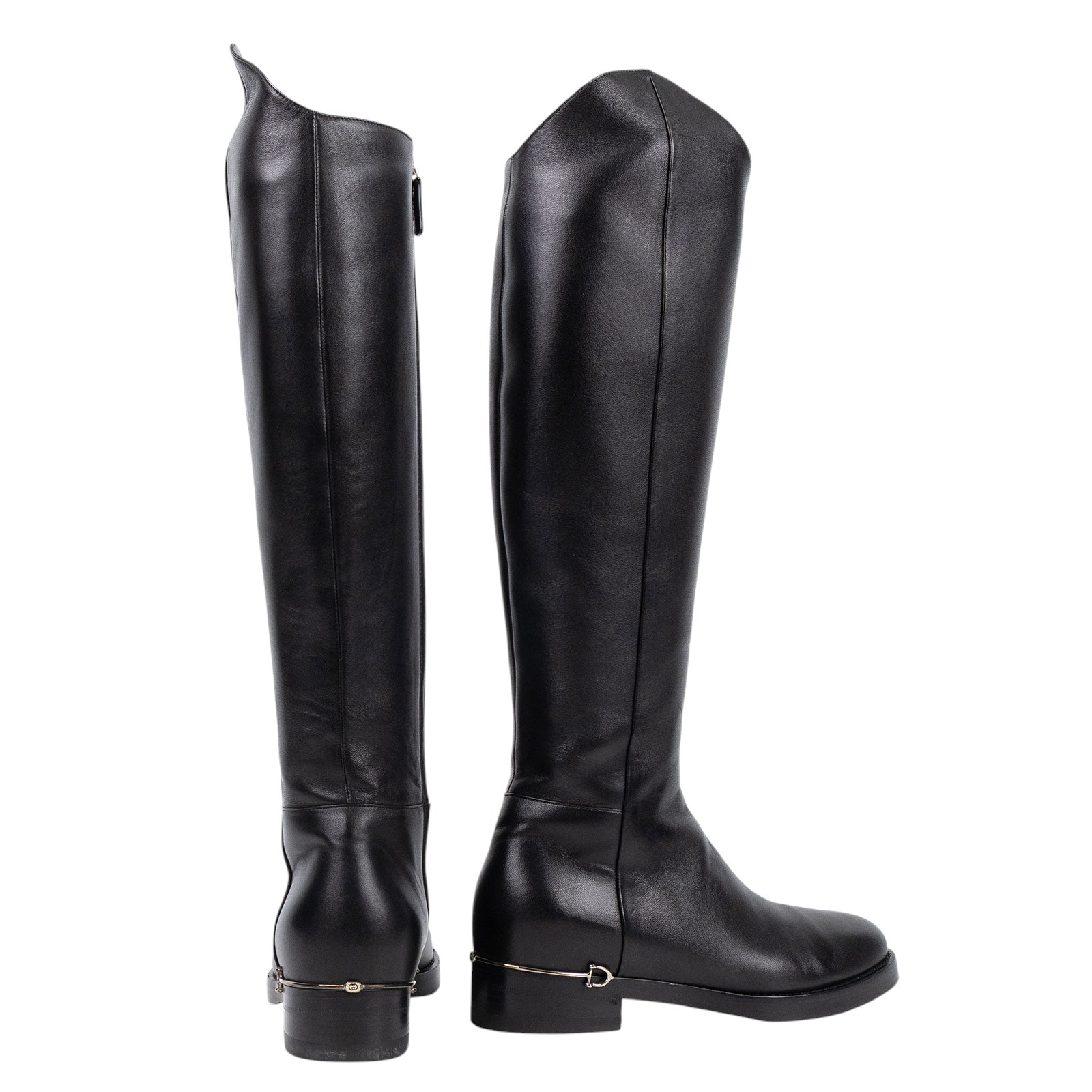 古馳 GUCCI Horsebit 長靴 333058 BK000_355 黑長靴 原廠盒子/防塵袋