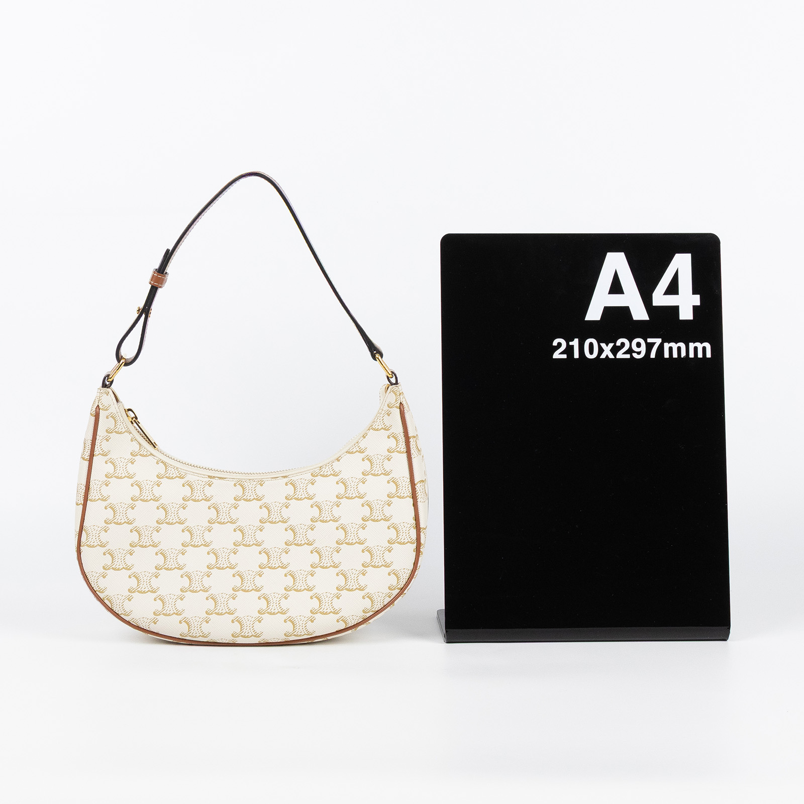 思琳 CELINE Triomphe帆布 牛皮革 Ava 肩背 手提包 193952BZJ 白AVA包 防塵袋