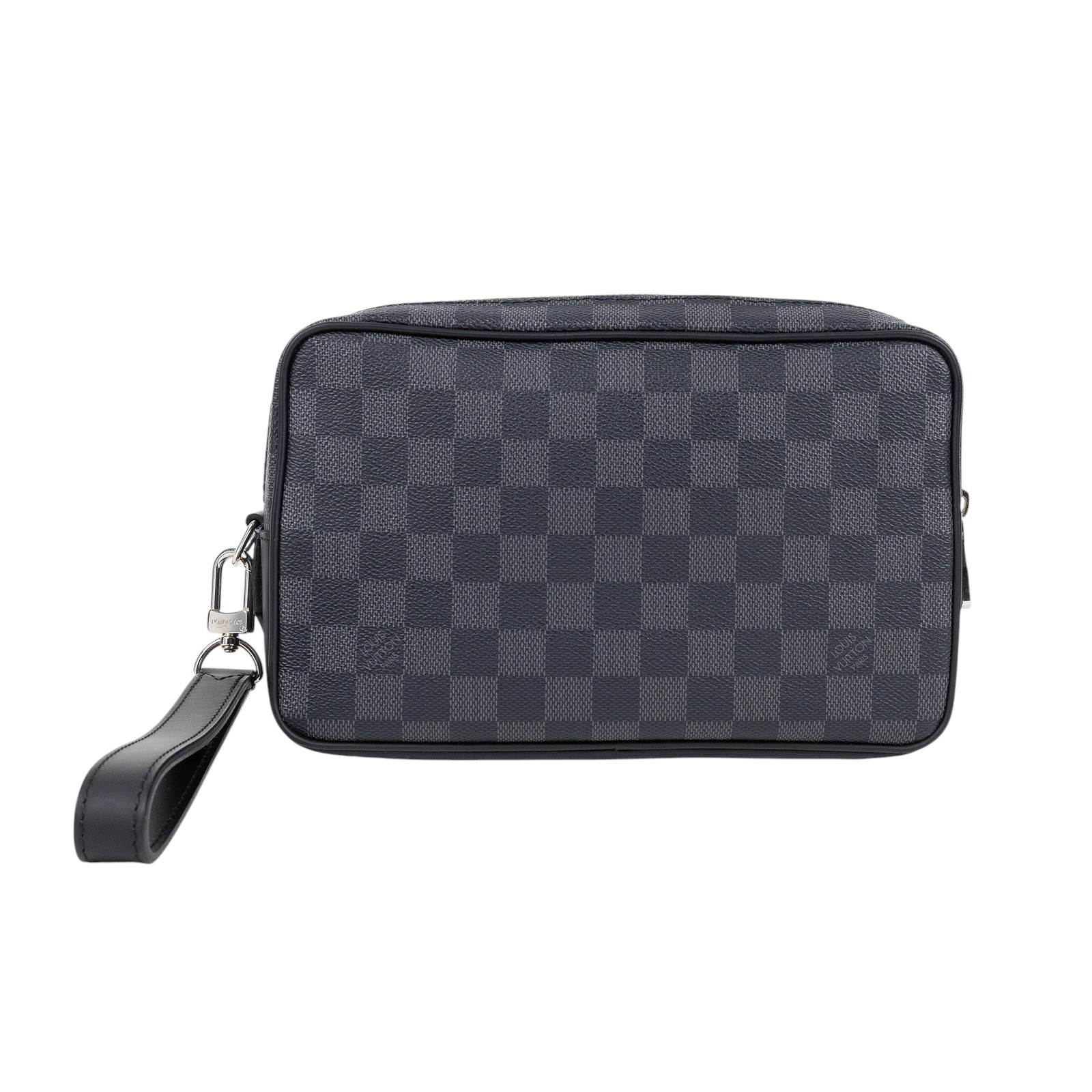 路易威登 LOUIS VUITTON Kasai 手拿包 N41664 晶片款 黑棋盤格手拿包 防塵袋