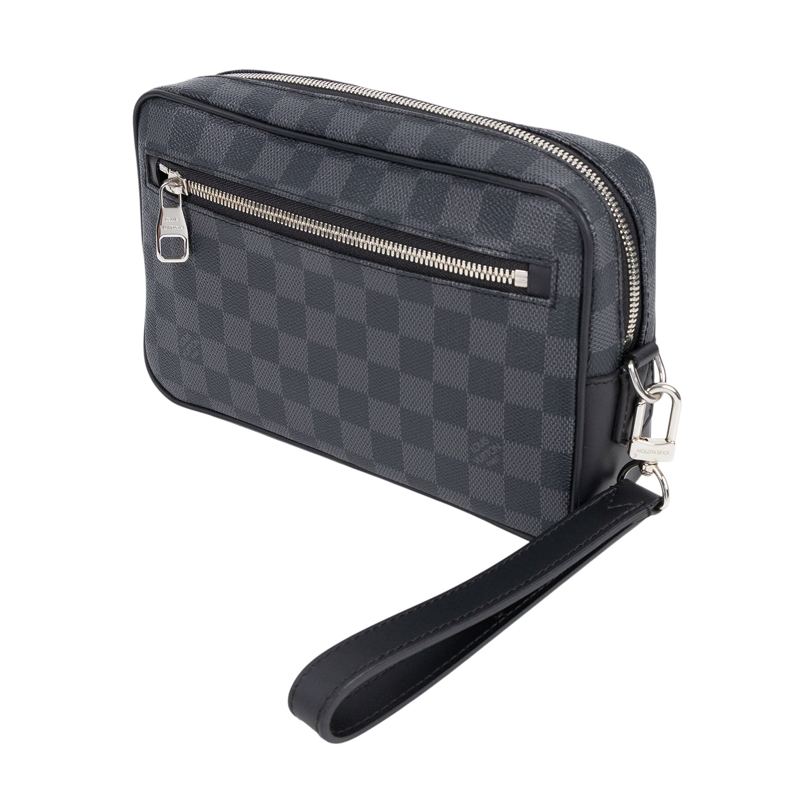 路易威登 LOUIS VUITTON Kasai 手拿包 N41664 晶片款 黑棋盤格手拿包 防塵袋