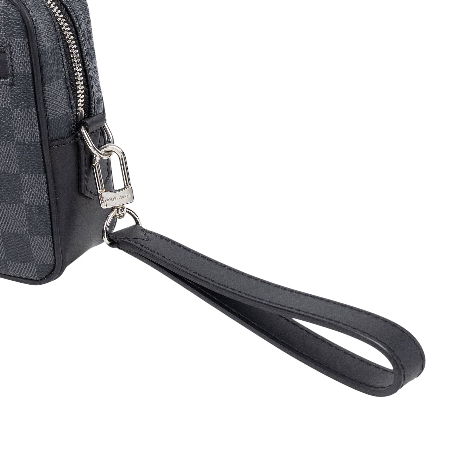 路易威登 LOUIS VUITTON Kasai 手拿包 N41664 晶片款 黑棋盤格手拿包 防塵袋