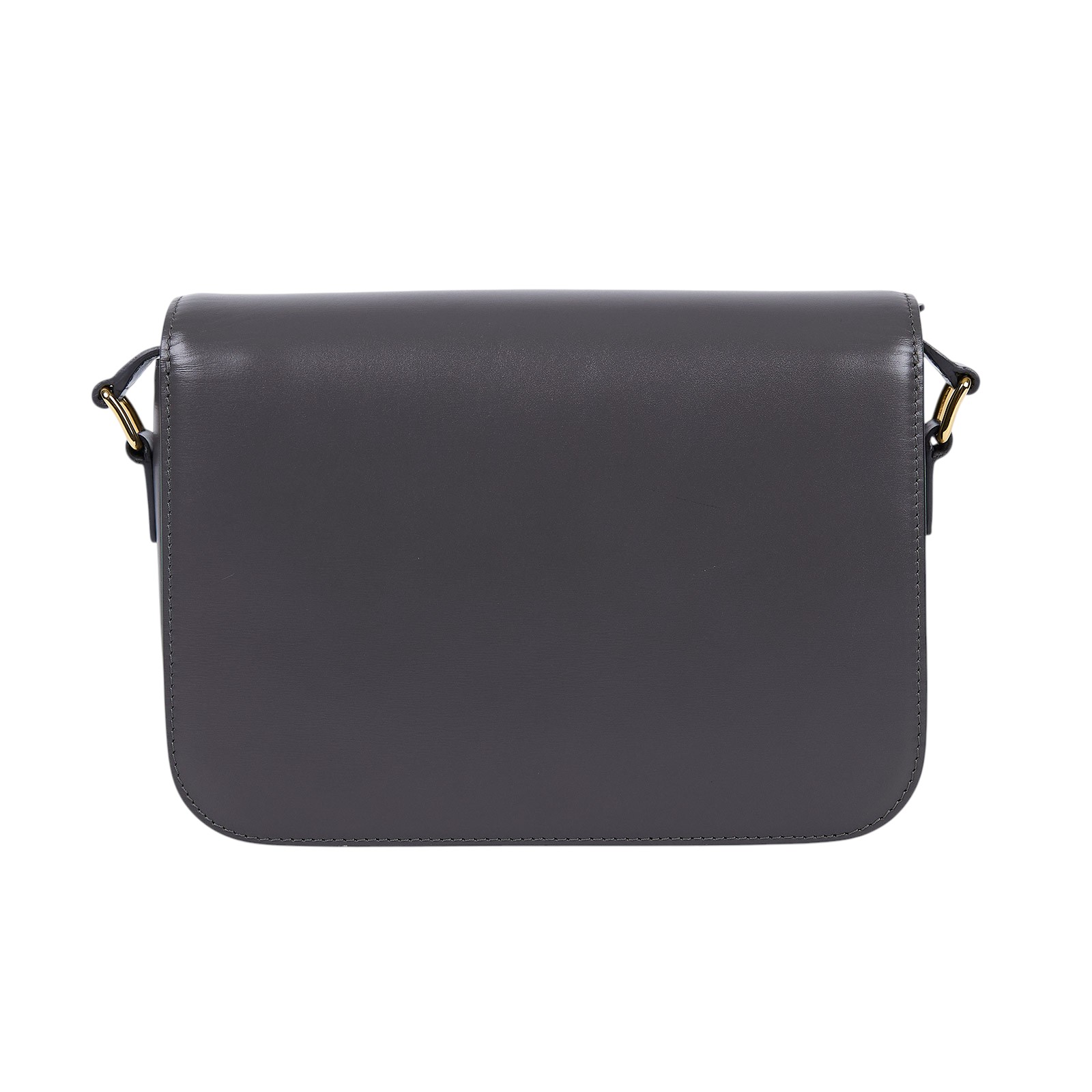 思琳 CELINE 亮面牛皮革 Classique Triomphe 凱旋門 肩背包 187363BF4 灰金凱旋門 無附屬品