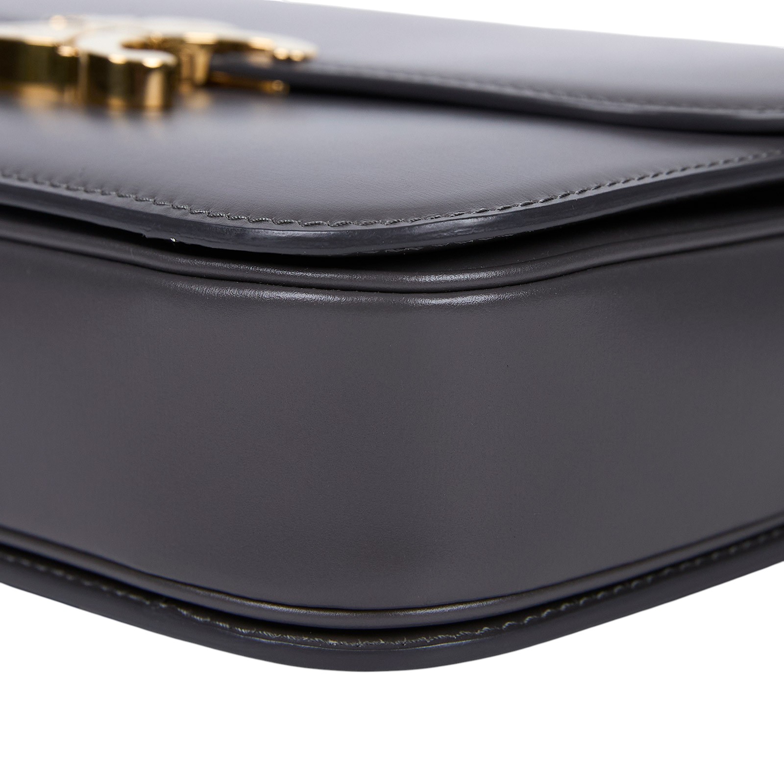 思琳 CELINE 亮面牛皮革 Classique Triomphe 凱旋門 肩背包 187363BF4 灰金凱旋門 無附屬品