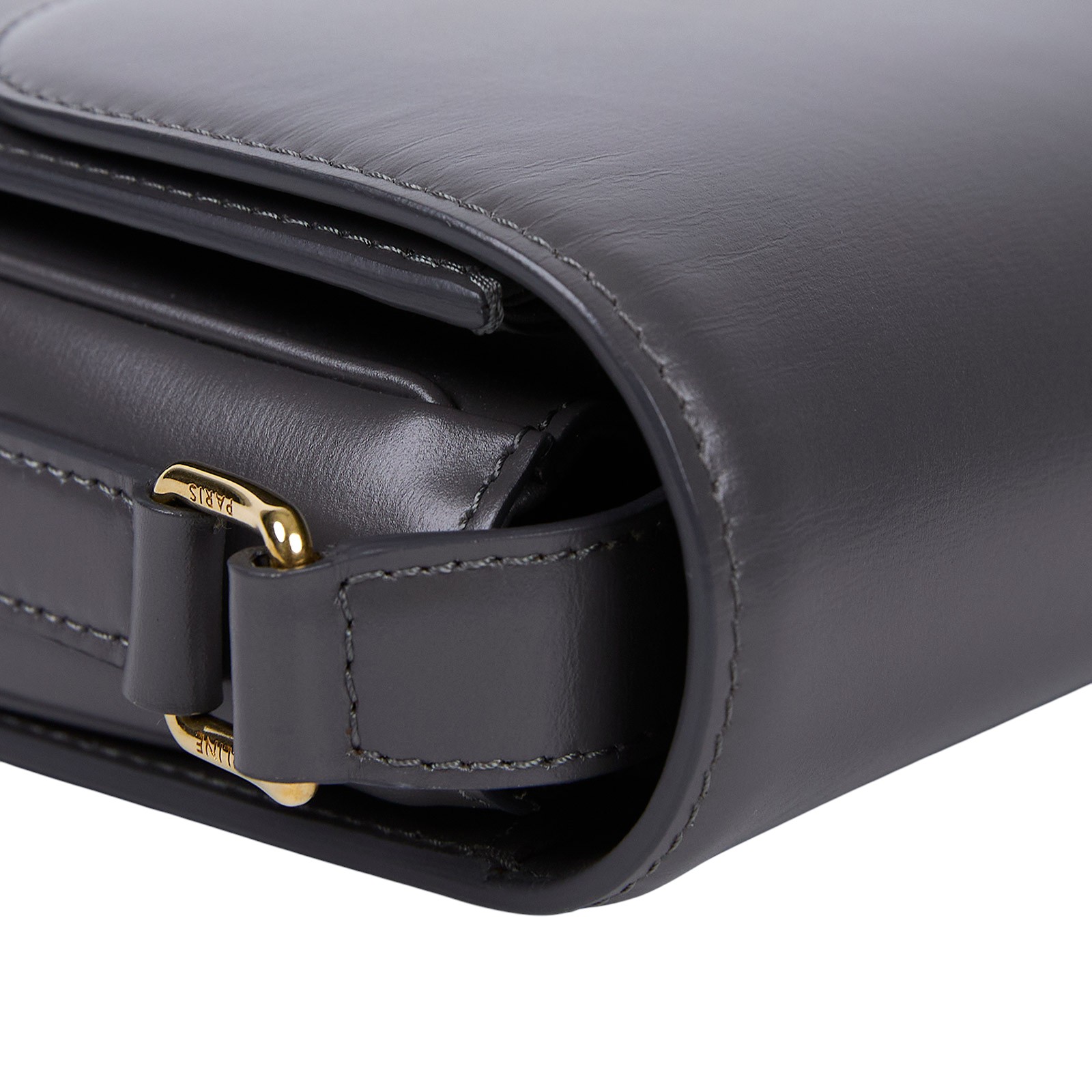 思琳 CELINE 亮面牛皮革 Classique Triomphe 凱旋門 肩背包 187363BF4 灰金凱旋門 無附屬品