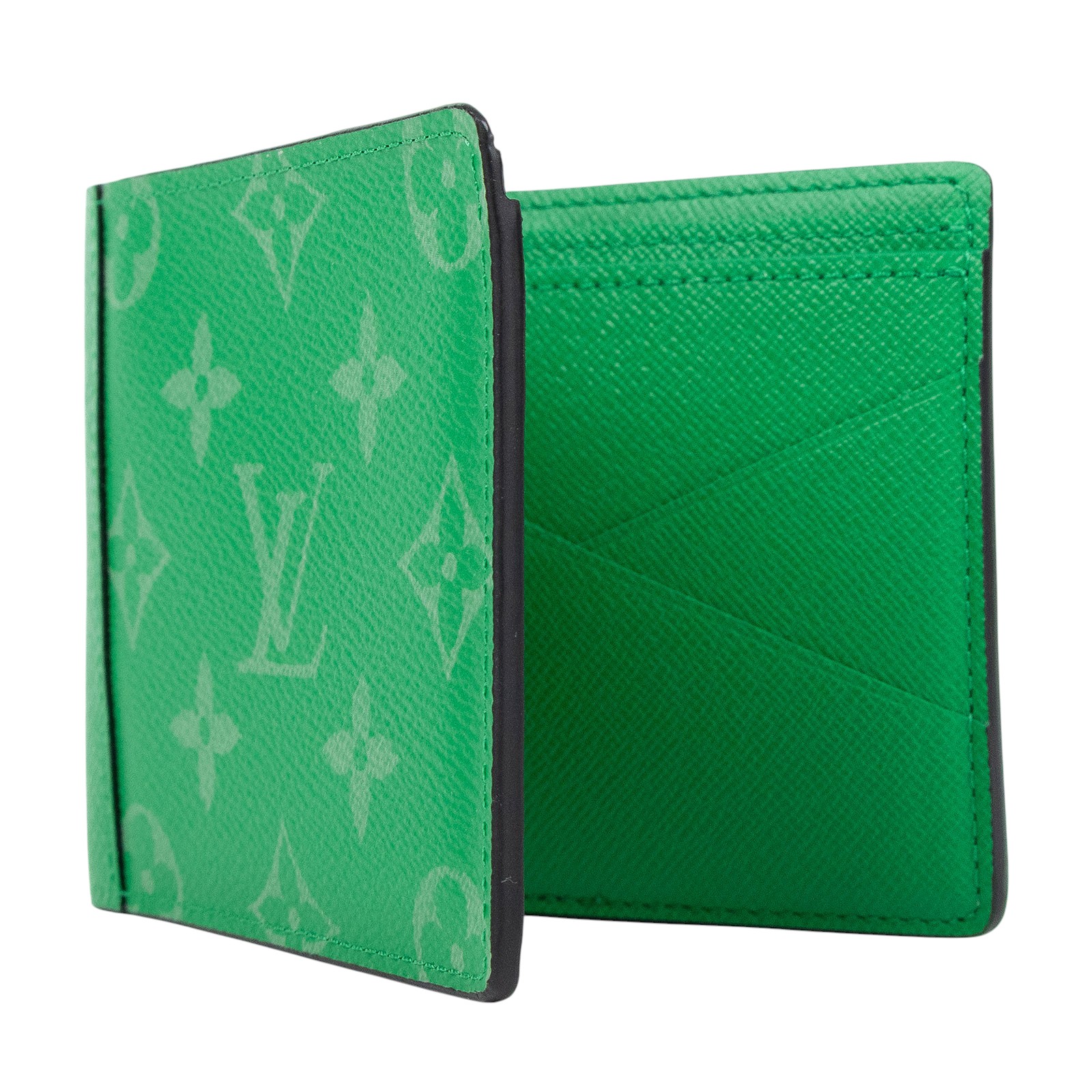 路易威登 LOUIS VUITTON Multiple Wallet 錢包短夾 綠色 M30993 晶片款 綠對開短夾 原廠盒子/防塵袋