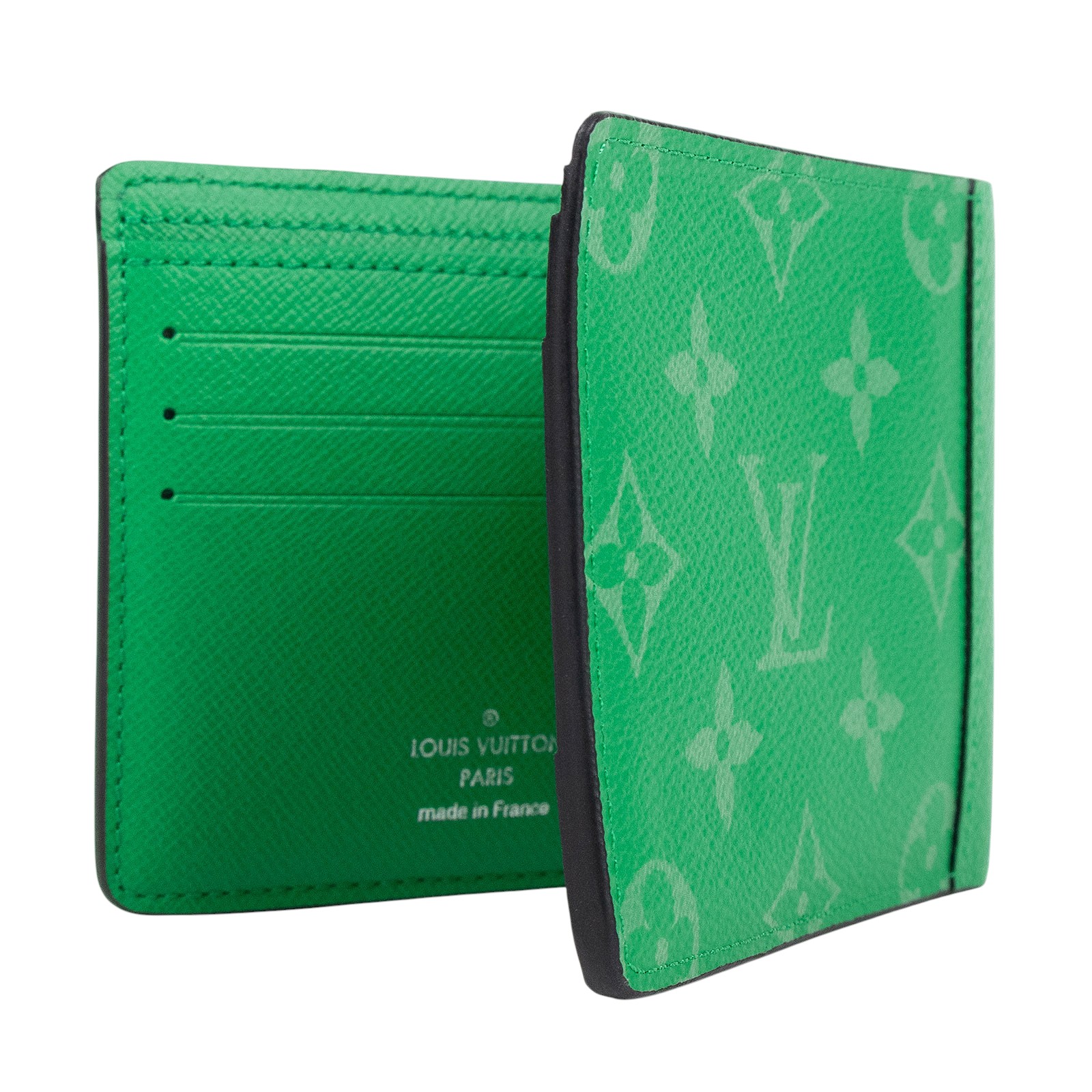 路易威登 LOUIS VUITTON Multiple Wallet 錢包短夾 綠色 M30993 晶片款 綠對開短夾 原廠盒子/防塵袋