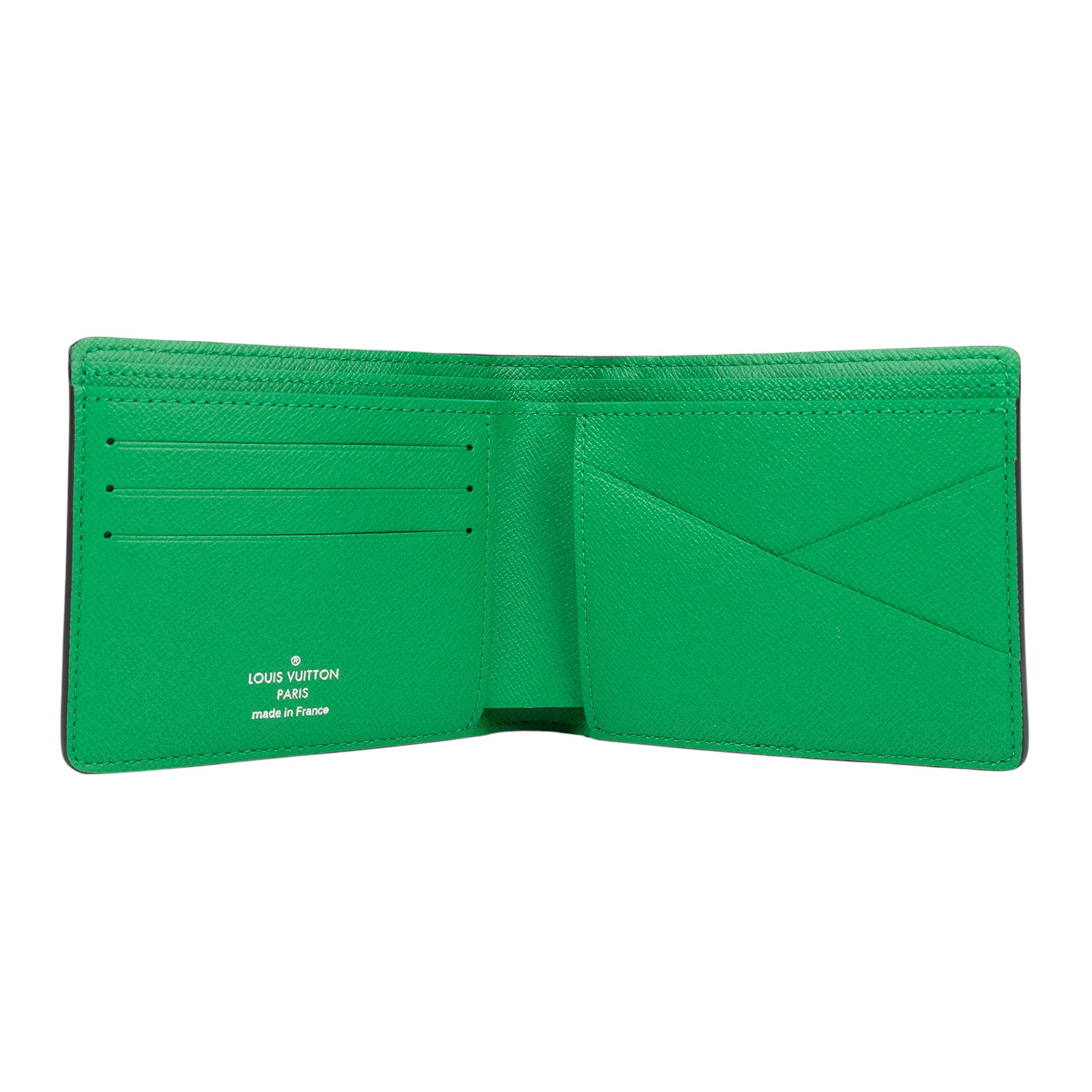 路易威登 LOUIS VUITTON Multiple Wallet 錢包短夾 綠色 M30993 晶片款 綠對開短夾 原廠盒子/防塵袋