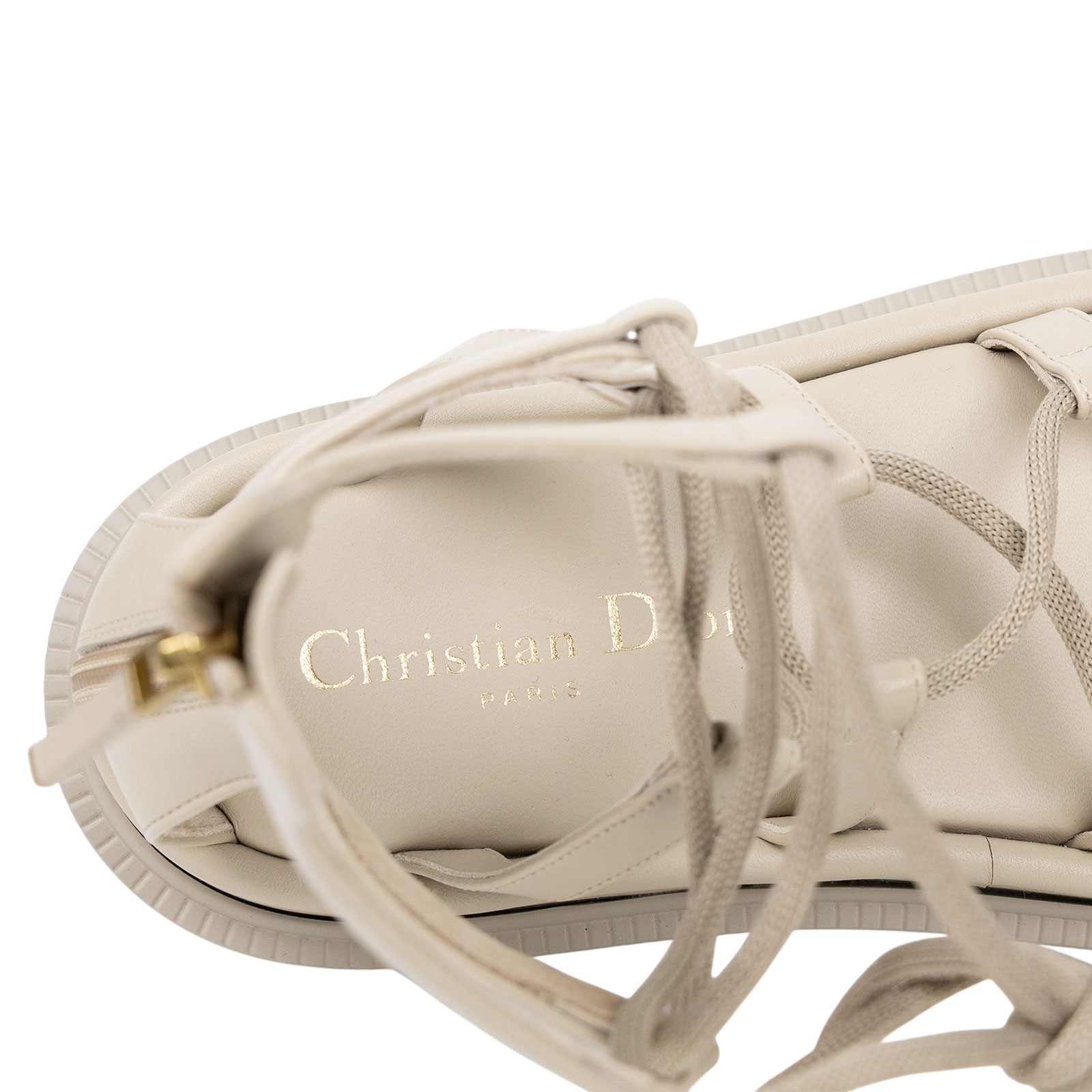 迪奧 CHRISTIAN DIOR Abbesse 涼鞋 KCQ712VEA_37 灰厚底涼鞋 防塵袋