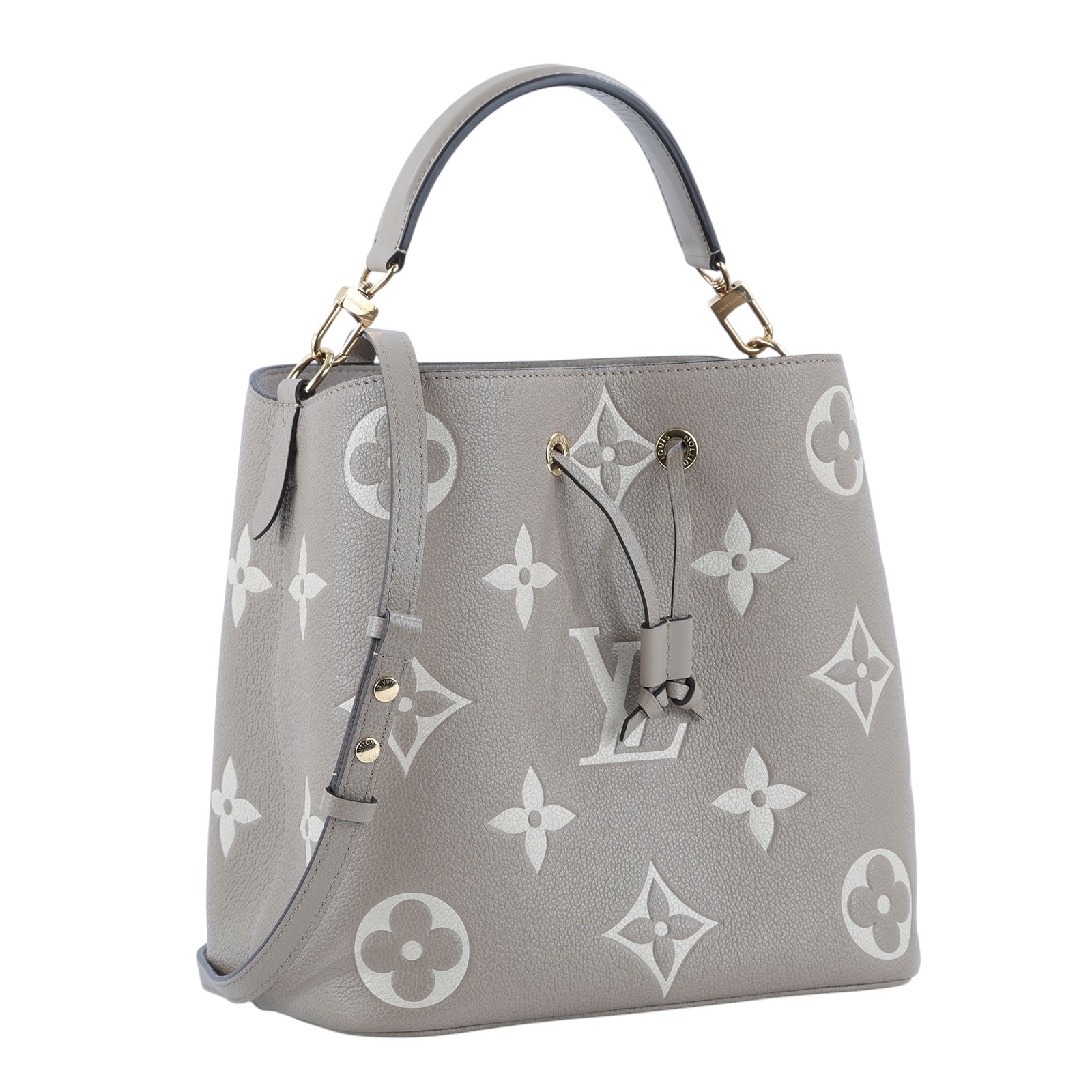 路易威登 LOUIS VUITTON NéoNoé MM 雙色 束口水桶包 M45555 晶片款 斑鳩灰NEONOE MM 防塵袋