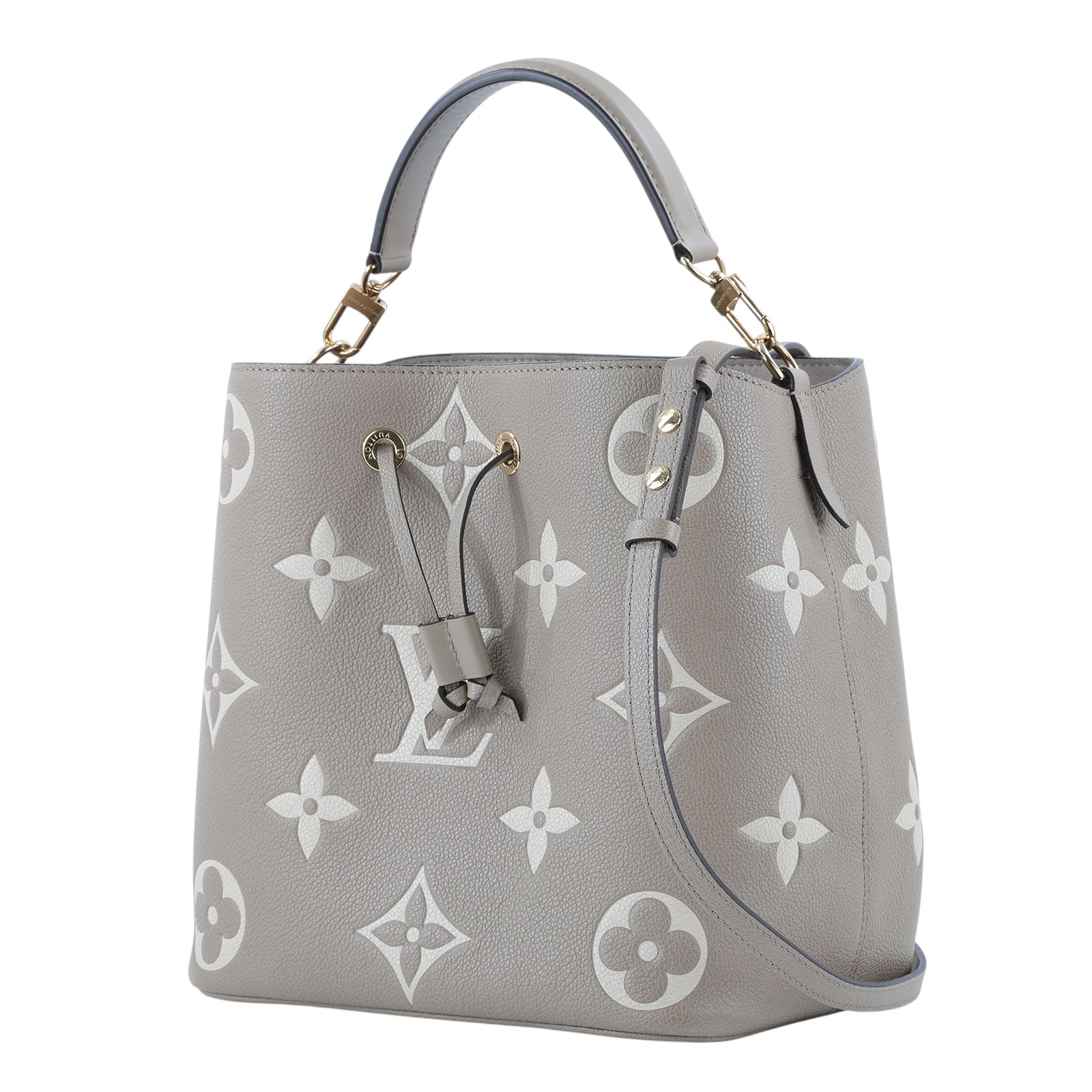 路易威登 LOUIS VUITTON NéoNoé MM 雙色 束口水桶包 M45555 晶片款 斑鳩灰NEONOE MM 防塵袋