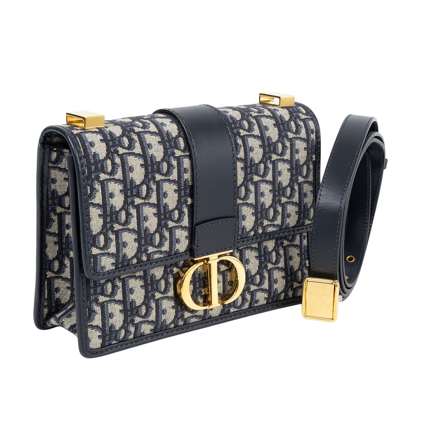 迪奧 CHRISTIAN DIOR 30 Montaigne 小型包 M9234UTZQ 藍緹花帆布蒙田 30 防塵袋/購買證明/保證卡
