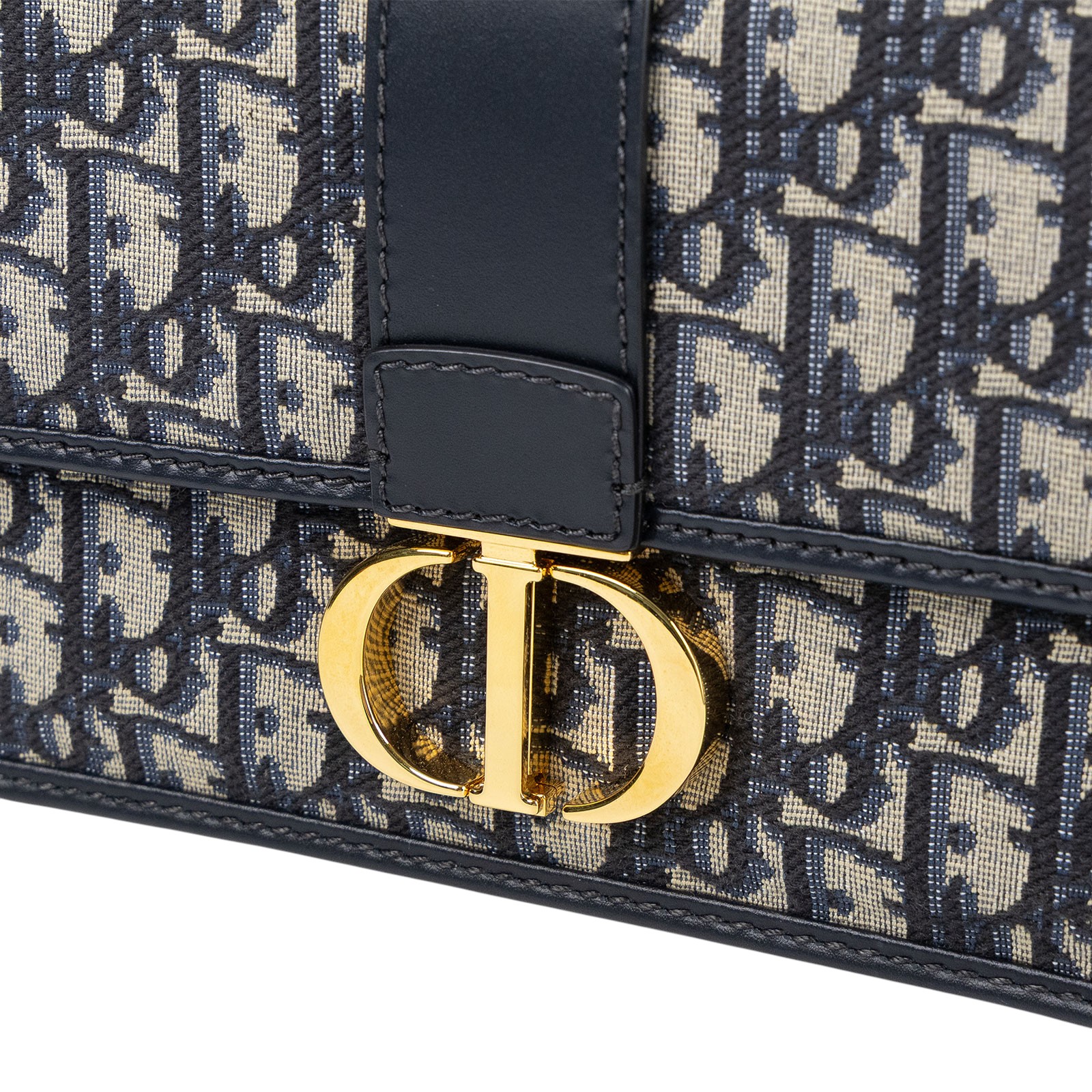 迪奧 CHRISTIAN DIOR 30 Montaigne 小型包 M9234UTZQ 藍緹花帆布蒙田 30 防塵袋/購買證明/保證卡