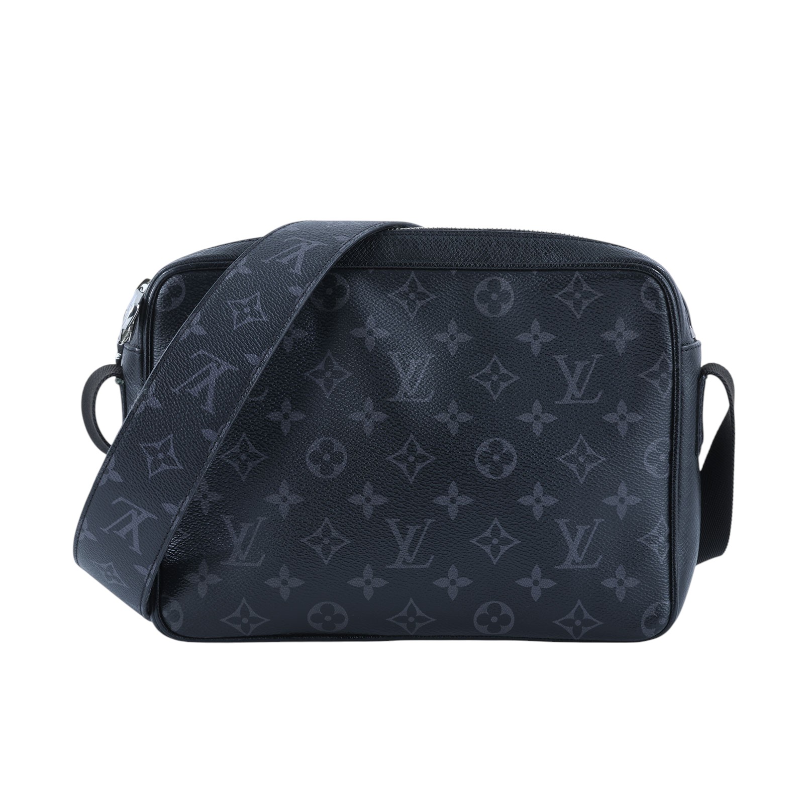 路易威登 LOUIS VUITTON Outdoor 郵差包 M30233 晶片款 黑原花OUTDOOR肩背包 原廠盒子/防塵袋/購買證明