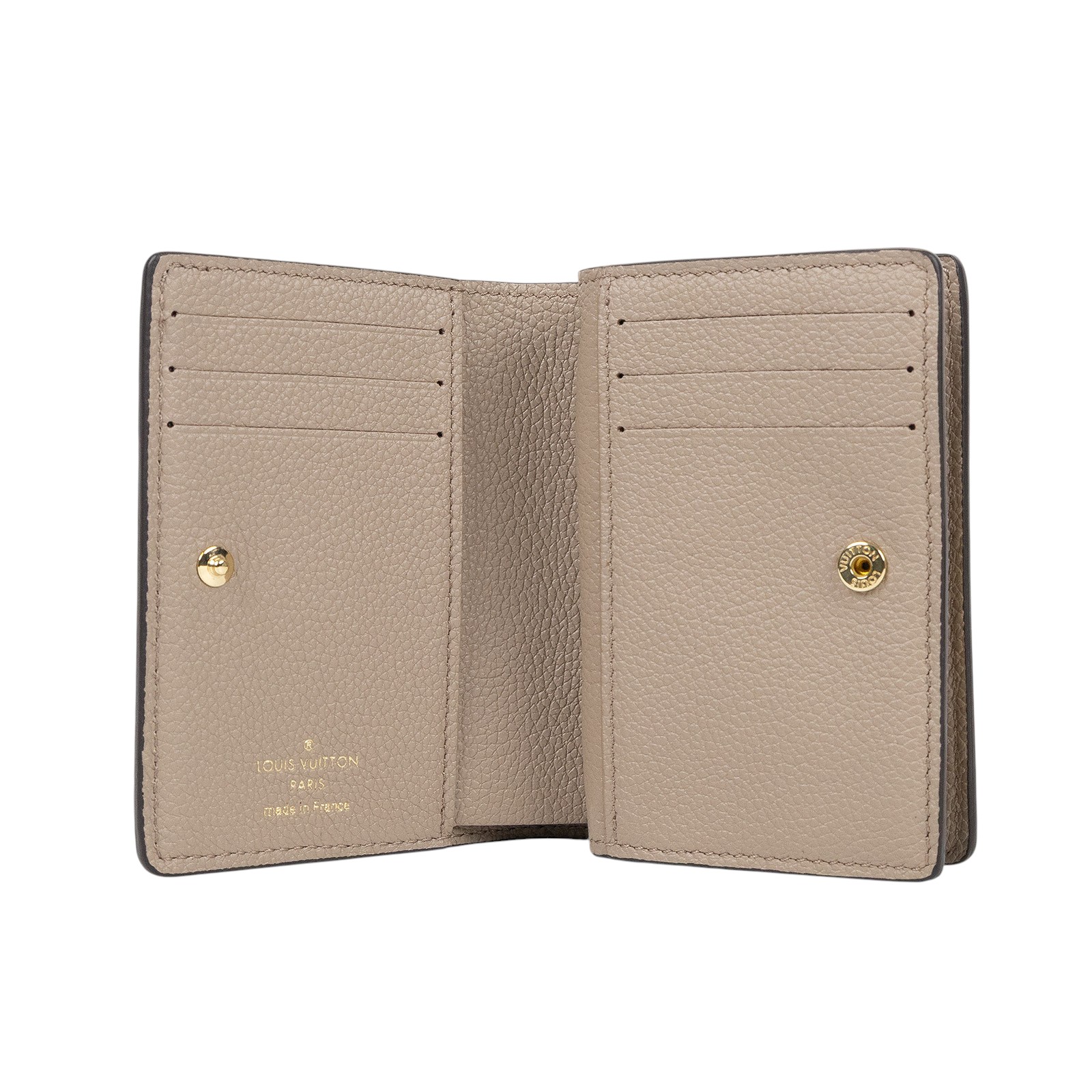 路易威登 LOUIS VUITTON Cléa 柔軟粒面壓花牛皮 錢包 短夾 淺灰 米色 M82370 晶片款  原廠盒子/防塵袋/購買證明