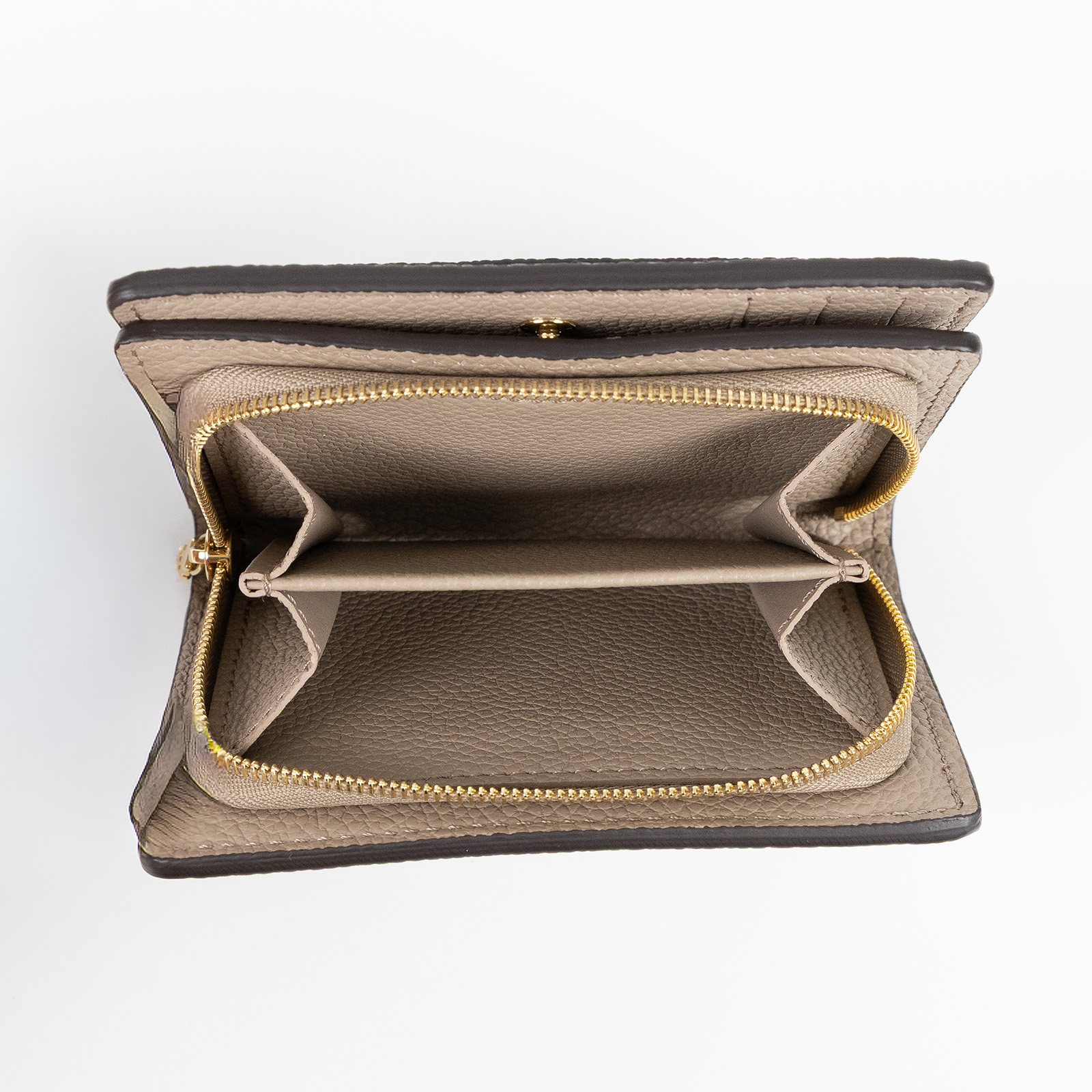 路易威登 LOUIS VUITTON Cléa 柔軟粒面壓花牛皮 錢包 短夾 淺灰 米色 M82370 晶片款  原廠盒子/防塵袋/購買證明