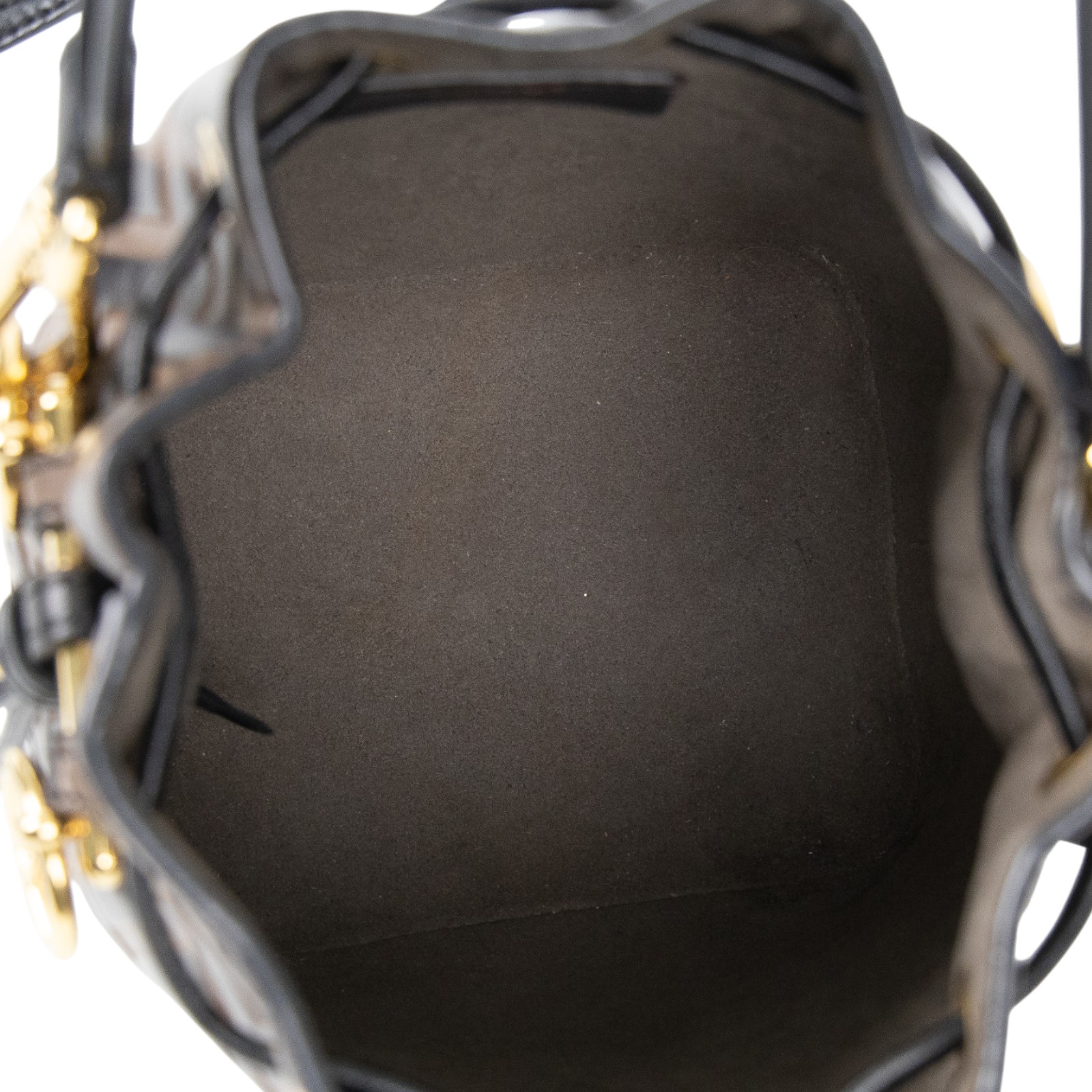 芬迪 FENDI Mon Tresor 皮革 迷你 手袋 8BS010A659 黑FF水桶包 無附屬品