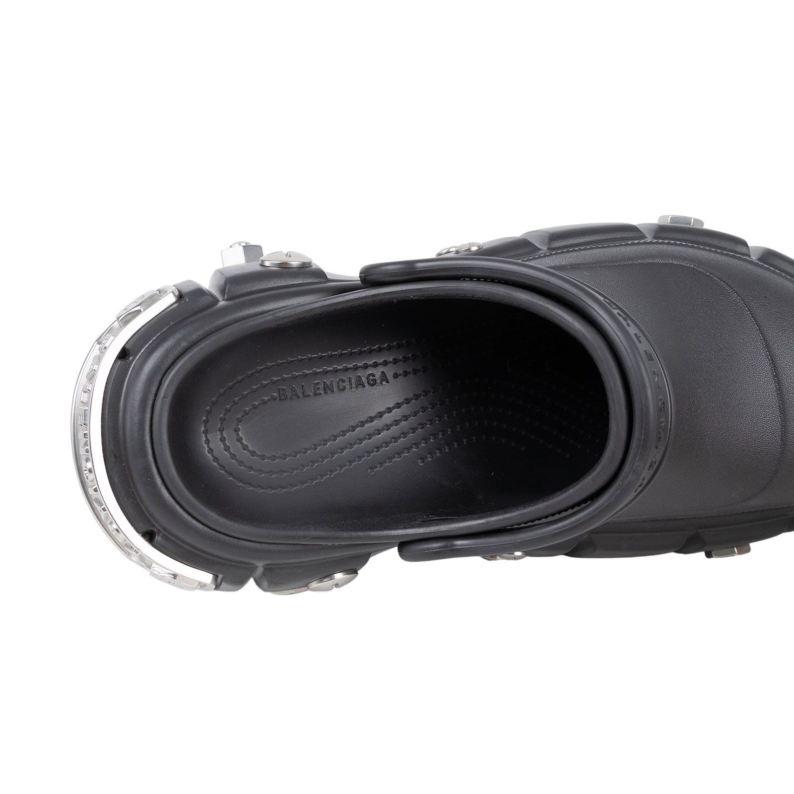 巴黎世家 BALENCIAGA Hardcrocs 男士 穆勒鞋 687397W1S8N1081_42 聯名CROCS黑厚底涼鞋 無附屬品