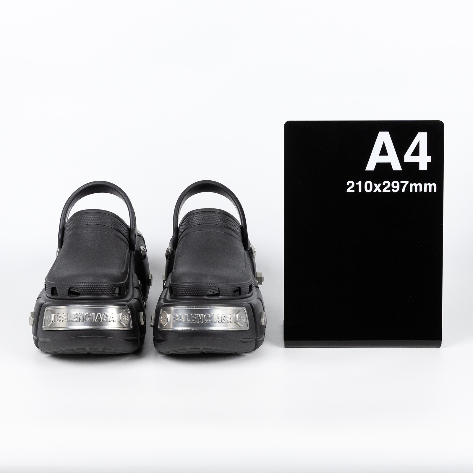 巴黎世家 BALENCIAGA Hardcrocs 男士 穆勒鞋 687397W1S8N1081_42 聯名CROCS黑厚底涼鞋 無附屬品