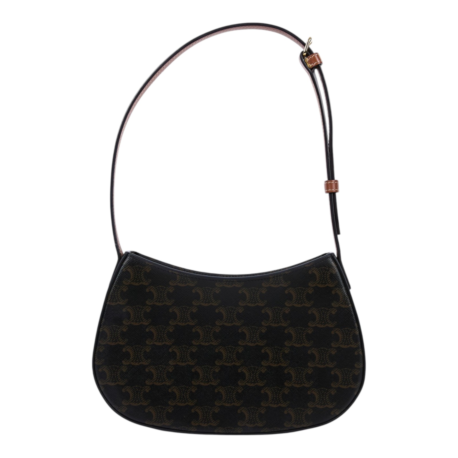 思琳 CELINE Tilly 標識印花 牛皮革 中型 手提 肩背包 115702CUZ 凱旋門TILLY 中號 防塵袋/日本購買證明