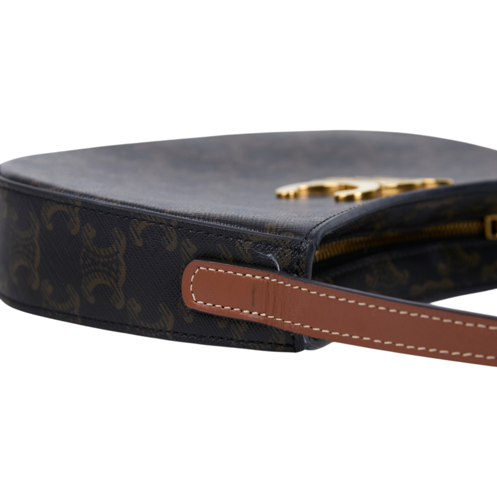 思琳 CELINE Tilly 標識印花 牛皮革 中型 手提 肩背包 115702CUZ 凱旋門TILLY 中號 防塵袋/日本購買證明